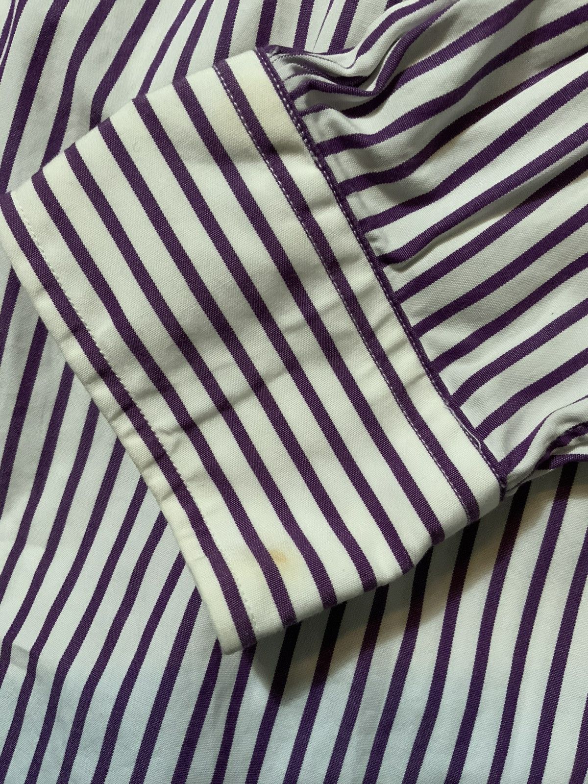 Brooks Brothers Brooks Brothers Polo Extra Slim Purple Stripe Dress Shirt Size US S / EU 44-46 / 1 - 8 Thumbnail