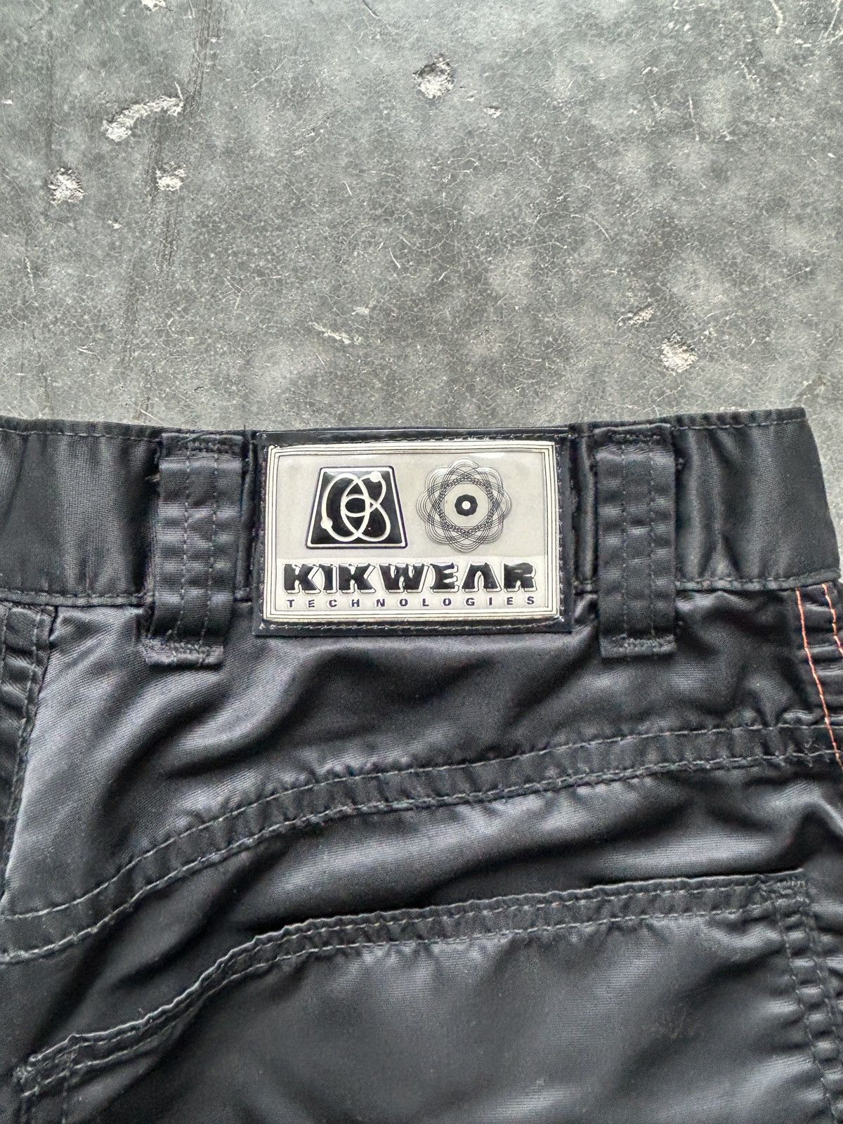 JNCO Crazy Vintage Y2K Kikwear Baggy Nylon Shorts Size US 29 - 2 Thumbnail