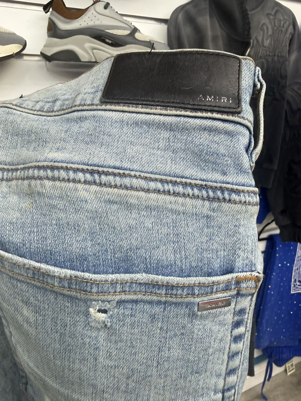 Amiri Amiri MX1 - Sparkle/Glitter Patched (Clay/Indigo) Size US 32 / EU 48 - 7 Thumbnail