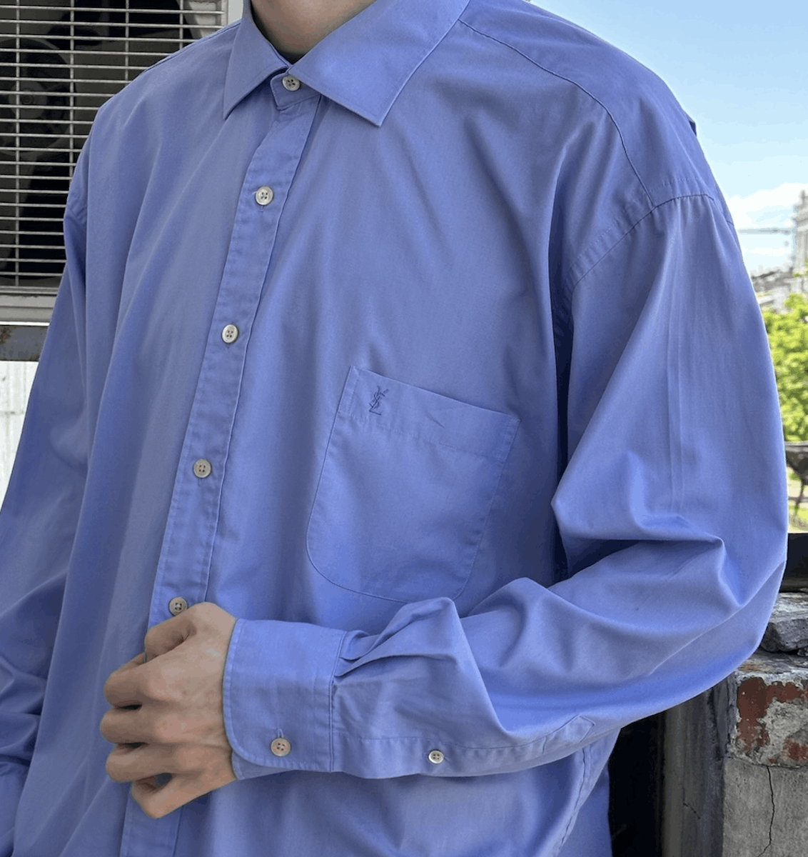 Yves Saint Laurent Vintage Yves Saint Laurent Pour Homme Button Up Shirt Size US XL / EU 56 / 4 - 1 Thumbnail