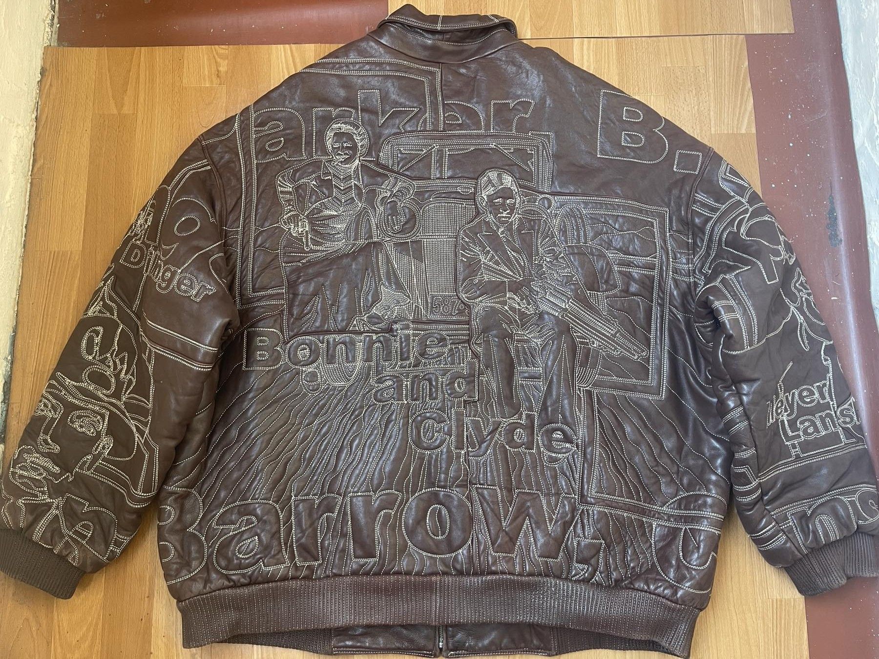 Pelle Pelle Pelle Pelle leather jacket, mafia gangster Marc Buchanan 3XL Size US XXL / EU 58 / 5 - 13 Thumbnail