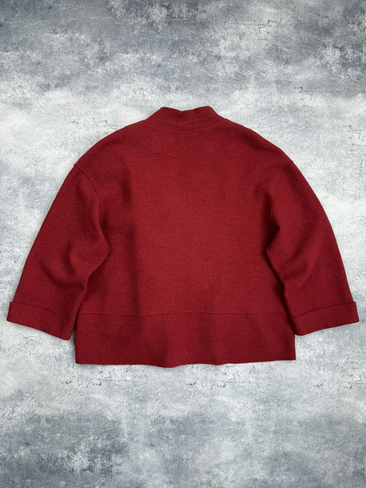 OSKA Oska Boiled Wool Coat Jacket Red Blazer Avant Garde Cardigan Size L / US 10 / IT 46 - 18 Thumbnail