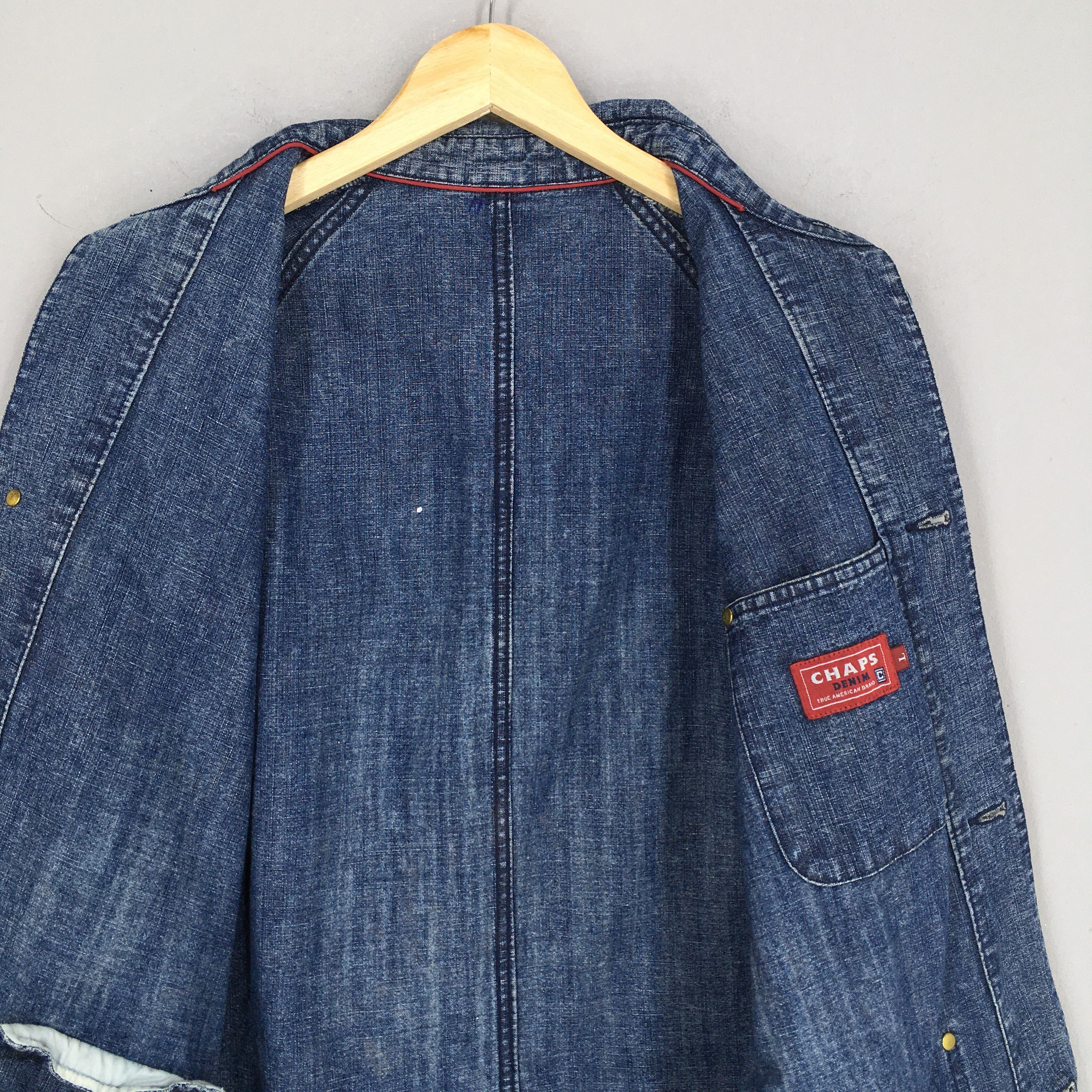Chaps Vintage 1990s Chaps Denim Workers Chore Blue Jacket Large Size US S / EU 44-46 / 1 - 7 Thumbnail