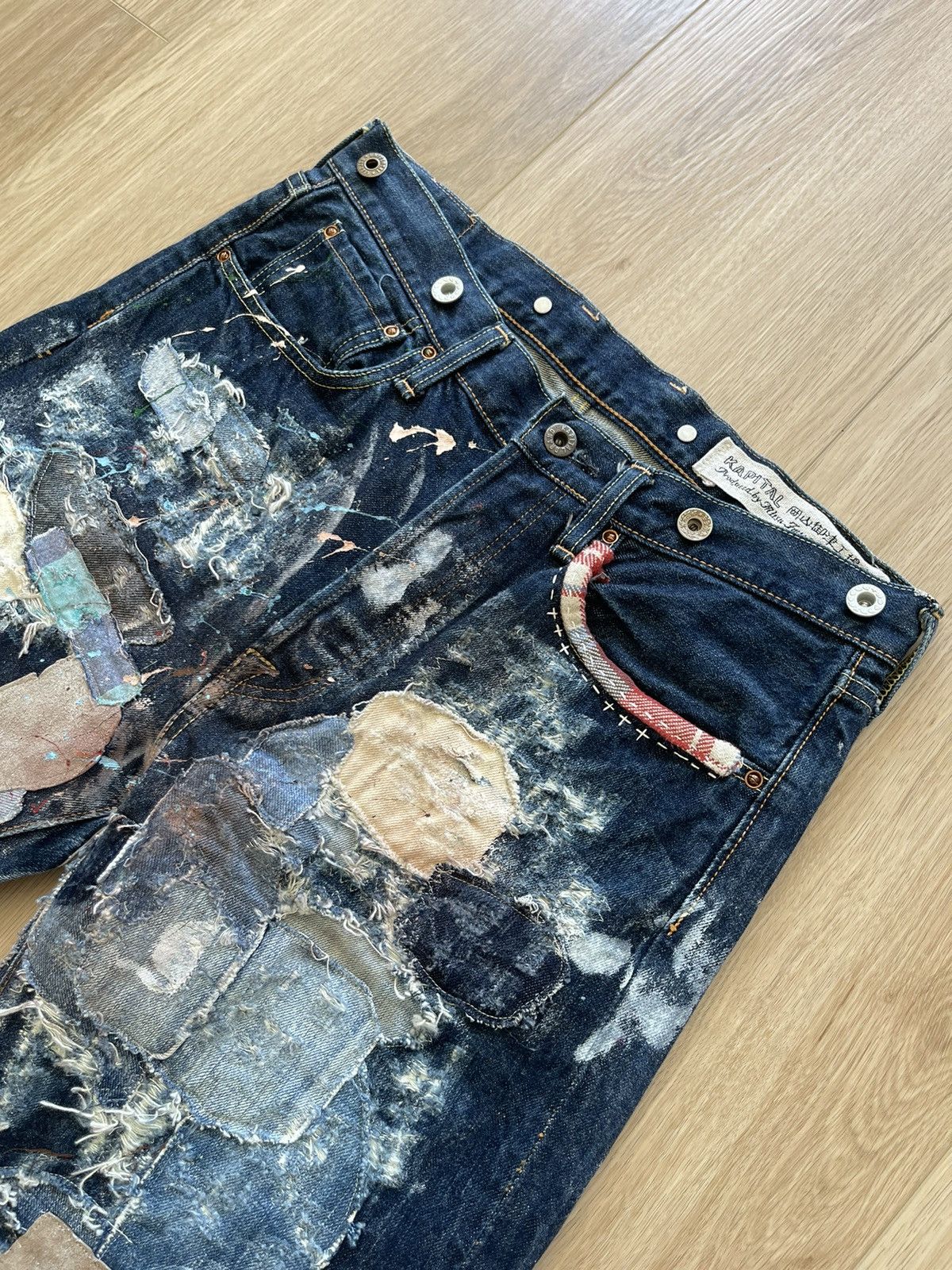 Kapital KAPITAL Vintage Sashiko Boro Patchwork Denim Jeans Size US 33 - 5 Thumbnail