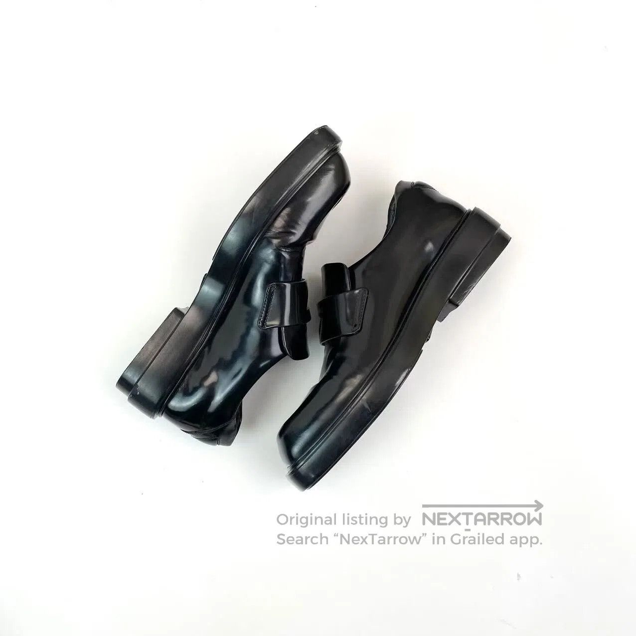 Prada Prada 24SS square-toed triangle Derby loafers| Size US 6.5 / IT 36.5 - 5 Thumbnail