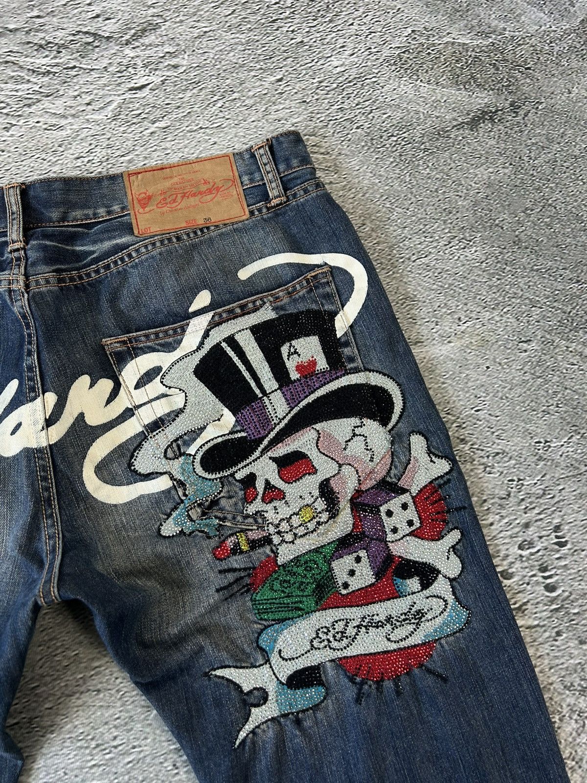 Christian Audigier Ed Hardy Christian Audigier vintage jeans big logo pants Size US 36 / EU 52 - 3 Thumbnail