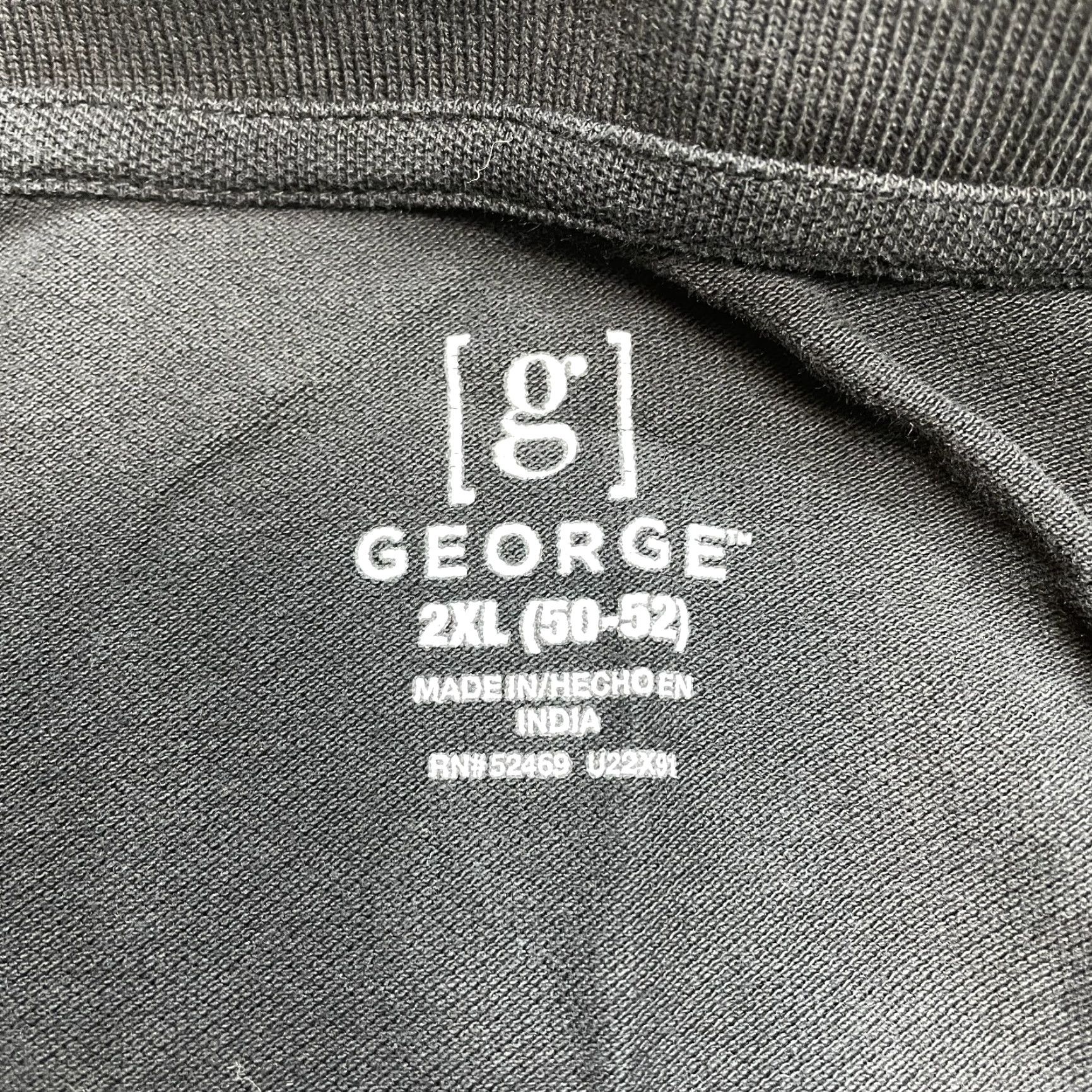 George George Polo Shirt Mens 2XL 50-52 Black Short Sleeve Polo Shirt Shirt Short Sleeve George Mens 2XL Black Cotton Knit Casual Rugby Golf Top Size US XXL / EU 58 / 5 - 2 Thumbnail