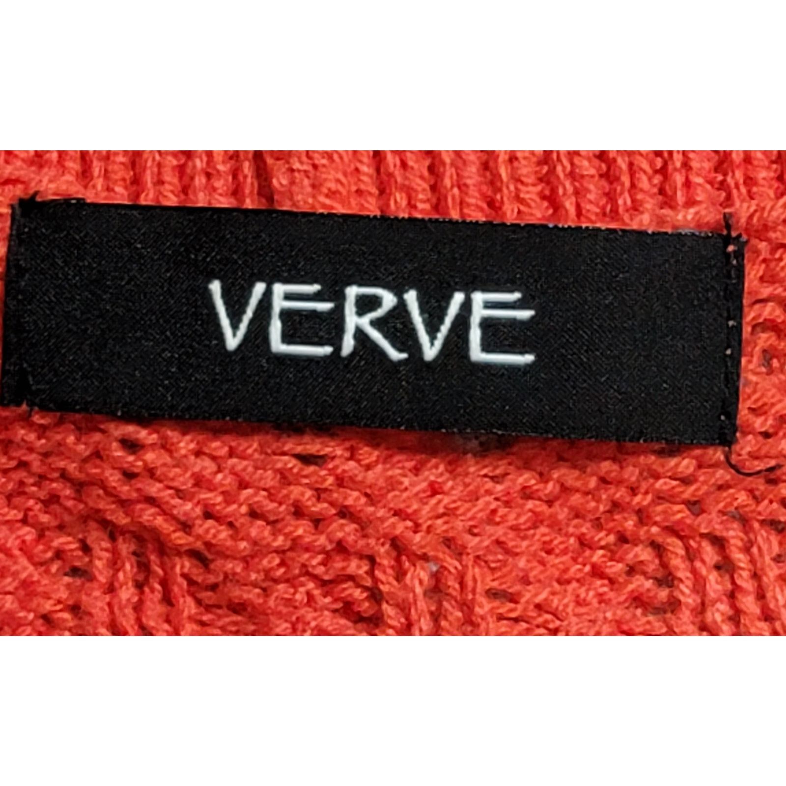 Other Verve Red Orange Open Front Open Knit Cardigan Sweater Small Size S / US 4 / IT 40 - 3 Thumbnail
