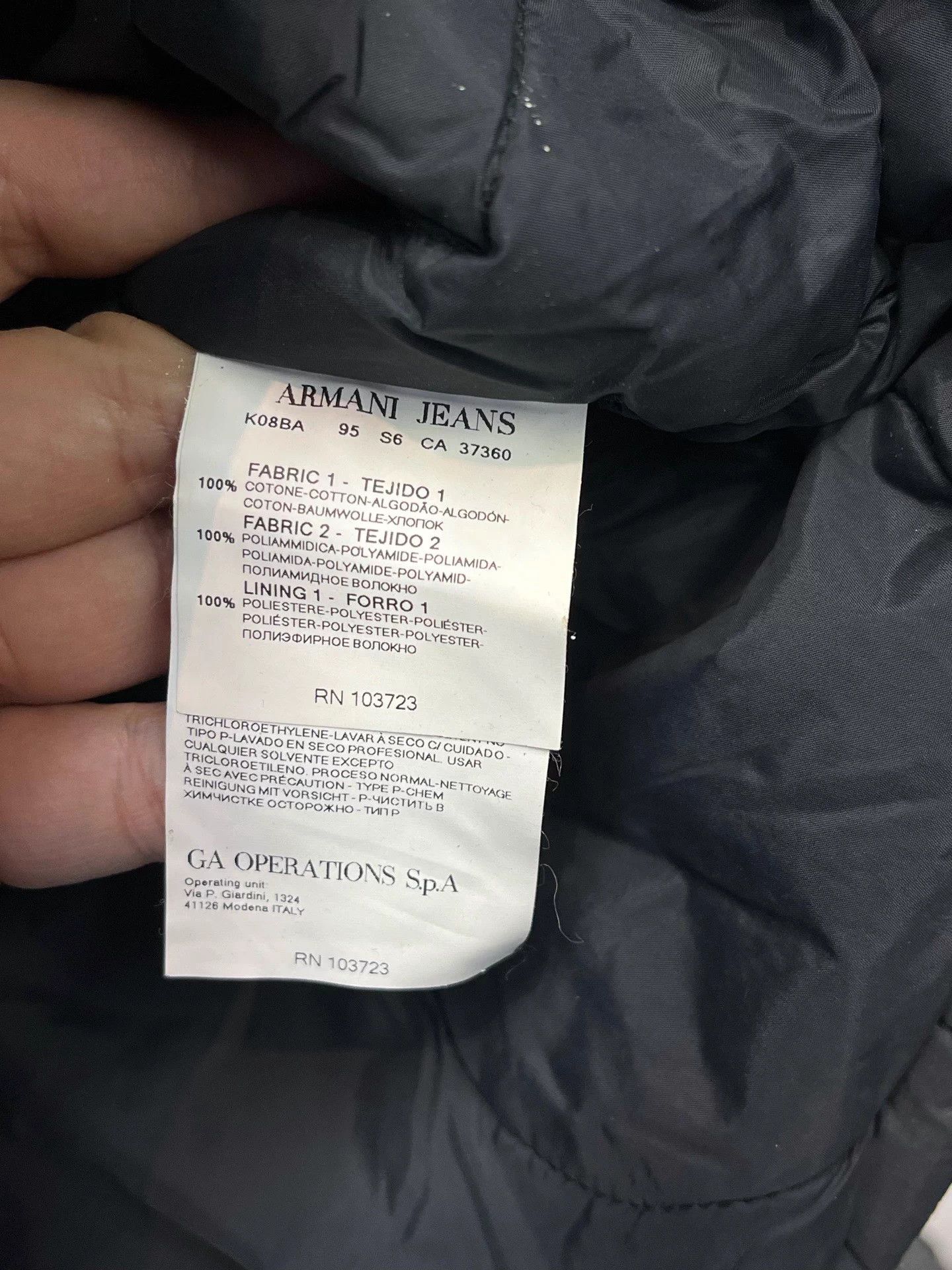 Armani Armani Jeans Button-Front Solid Cotton Padded Jacket L Size US L / EU 52-54 / 3 - 5 Thumbnail