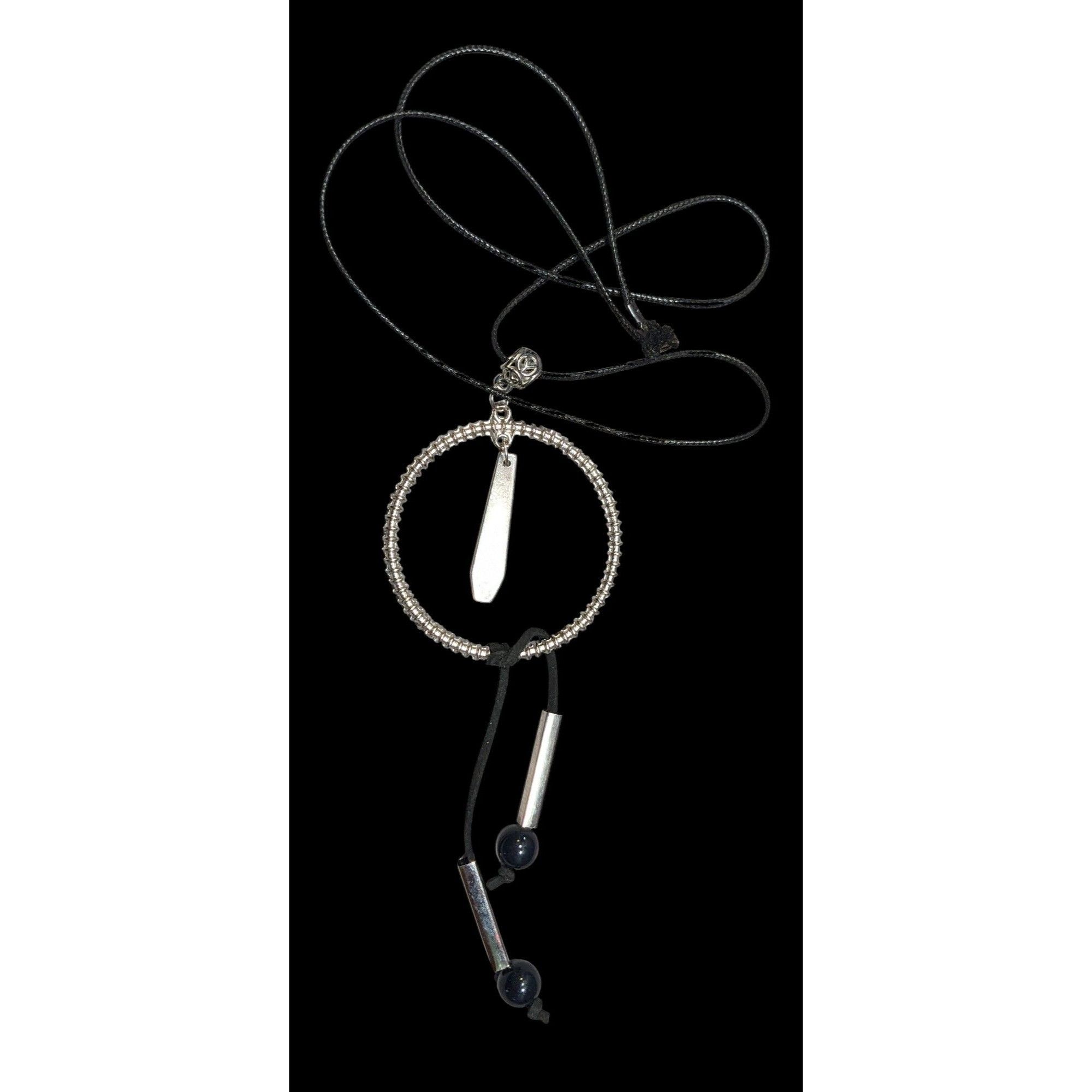 Other Brutalist Abstract Dangling Hoop Tassel Necklace Size ONE SIZE - 1 Thumbnail