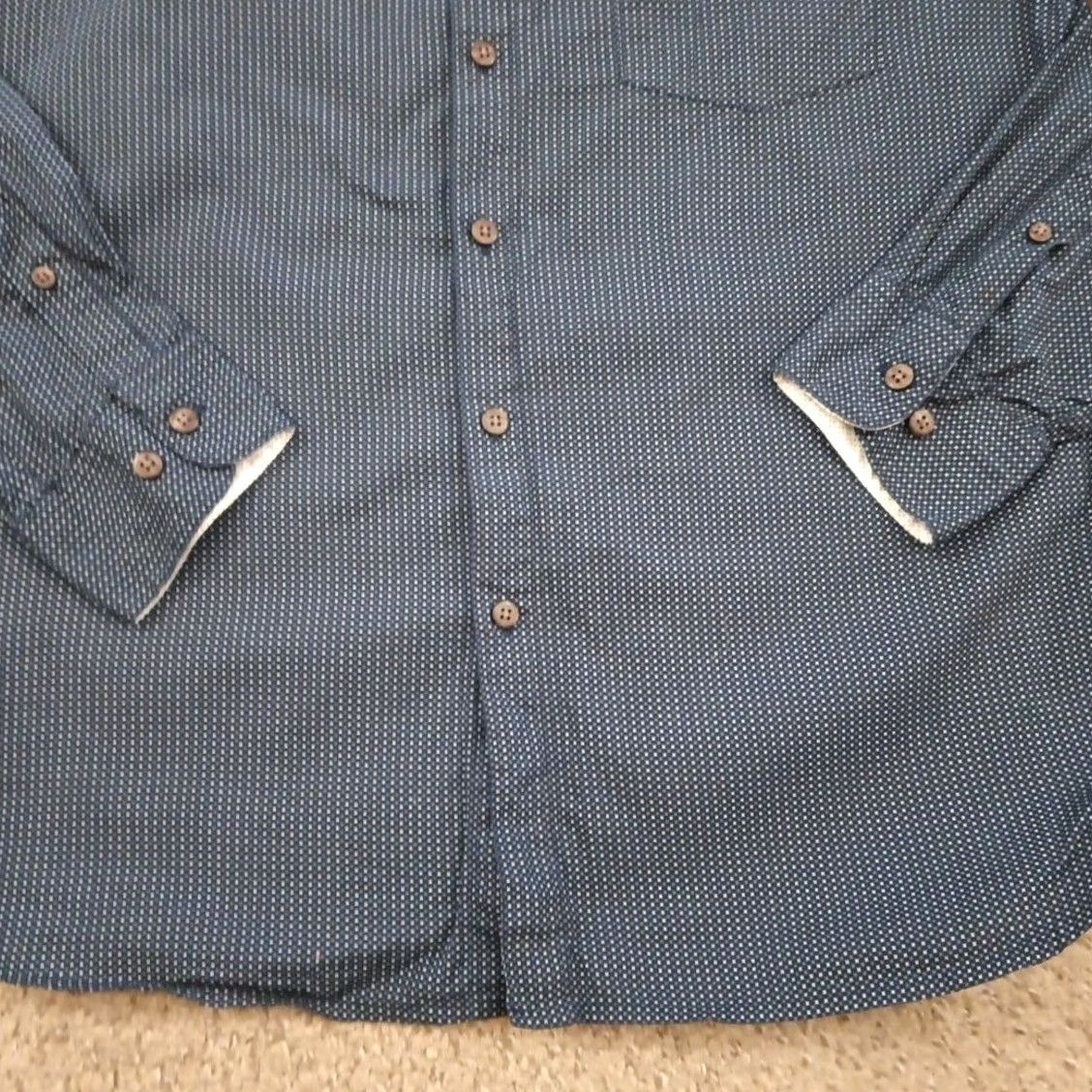 Vintage Campia Moda Shirt Mens Large Blue Geometric Long Sleeve Button Up Cotton Size US L / EU 52-54 / 3 - 4 Thumbnail