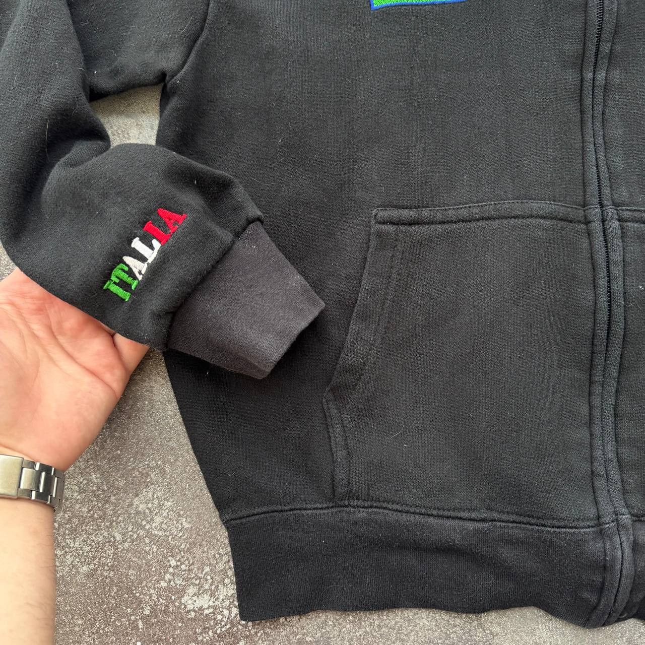 20471120 × Japanese Brand Italia Y2K Vintage Faded Zip Hoodie Size M / US 6-8 / IT 42-44 - 5 Thumbnail
