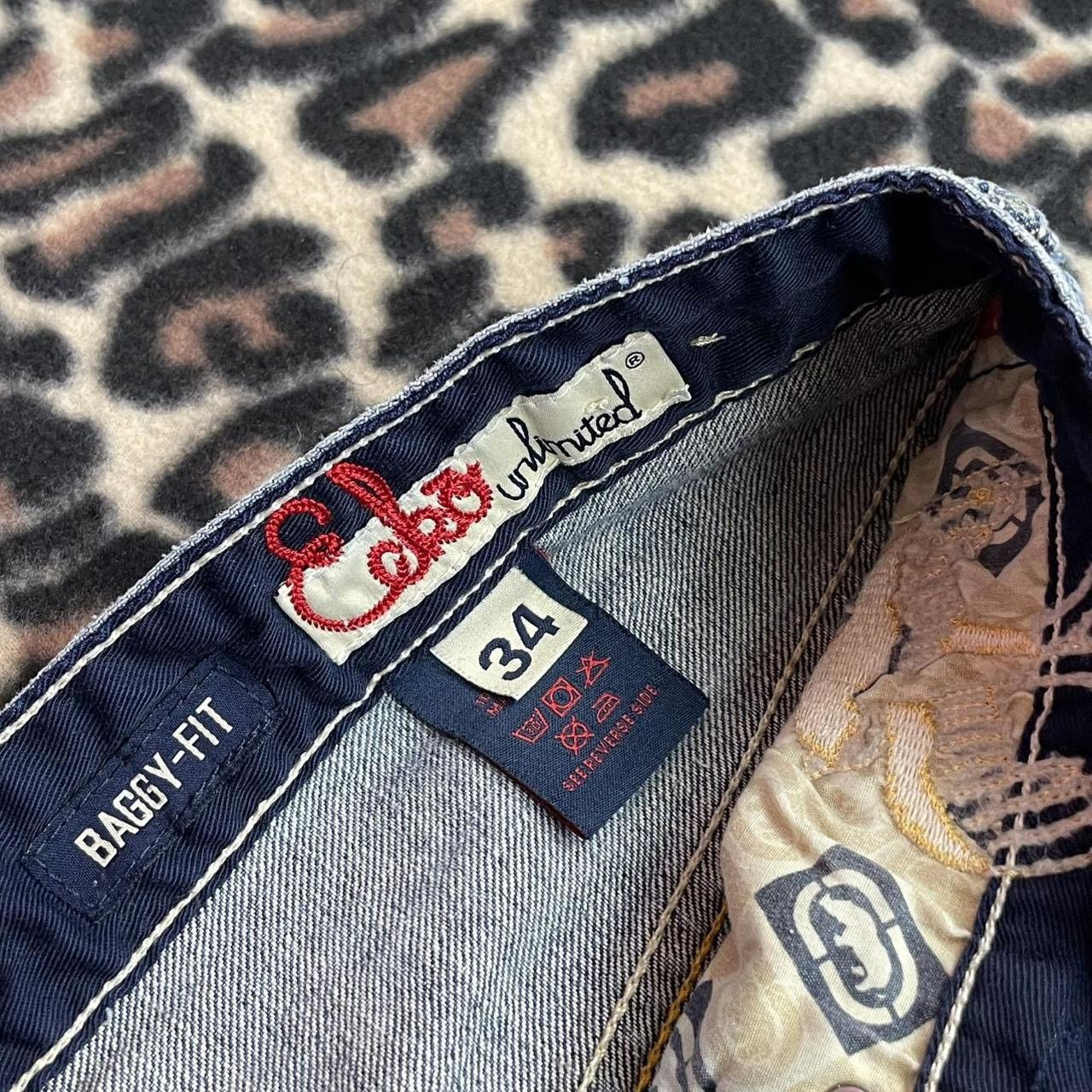 Ecko Unltd. Ecko Unltd. rhinoceros embroidered baggy denim jeans Size US 34 / EU 50 - 3 Thumbnail