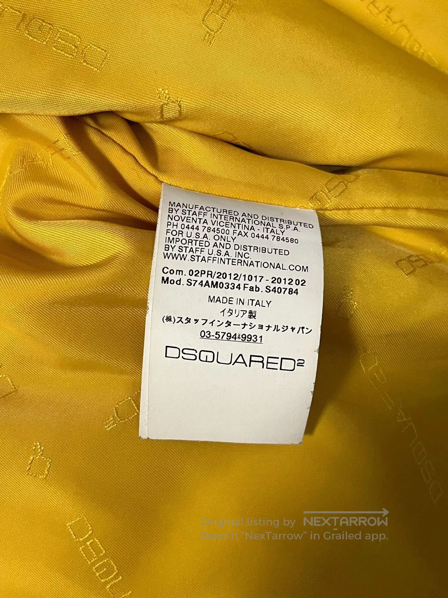 Dsquared2 DSQUARED2 Men's Wool Leather Sleeve Jacket. Size US M / EU 48-50 / 2 - 7 Thumbnail