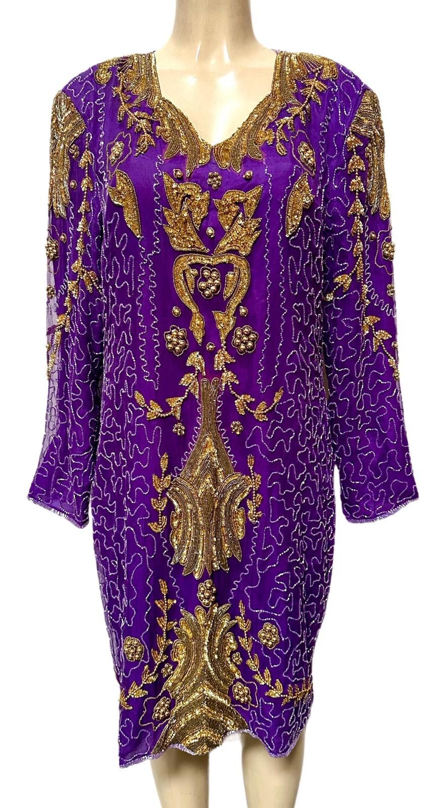 Other Sequin Dress Purple Gold size 16 Size XXL / US 16-18 / IT 52-54 - 1 Preview