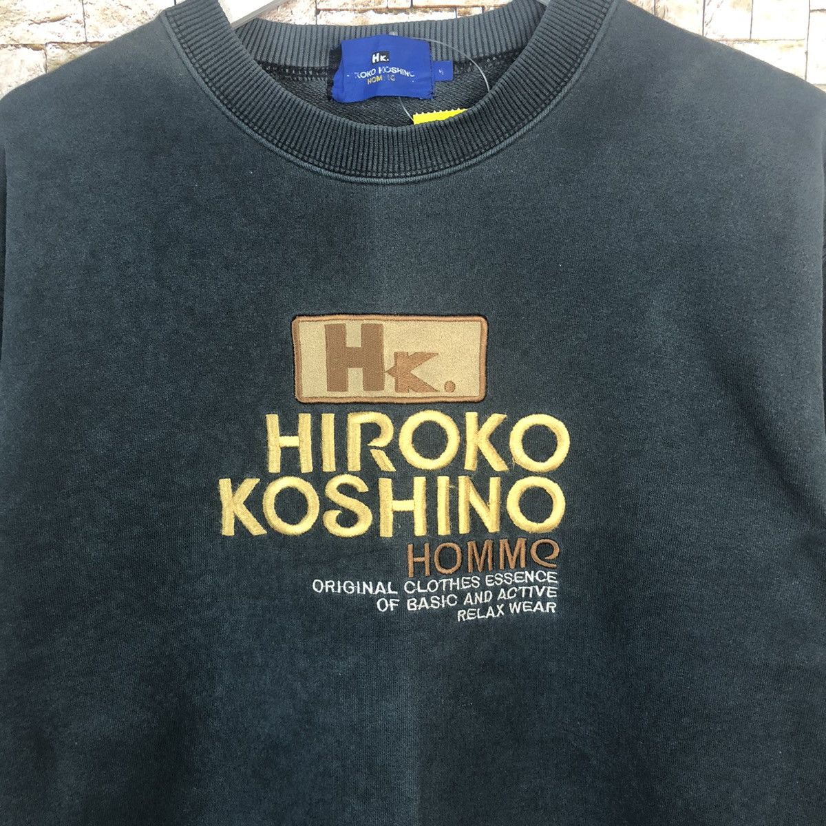 Hiroko Koshino Homme × Vintage DL Hiroko Koshino Homme Dark Blue Sweatshirt #A38 Size US M / EU 48-50 / 2 - 5 Thumbnail