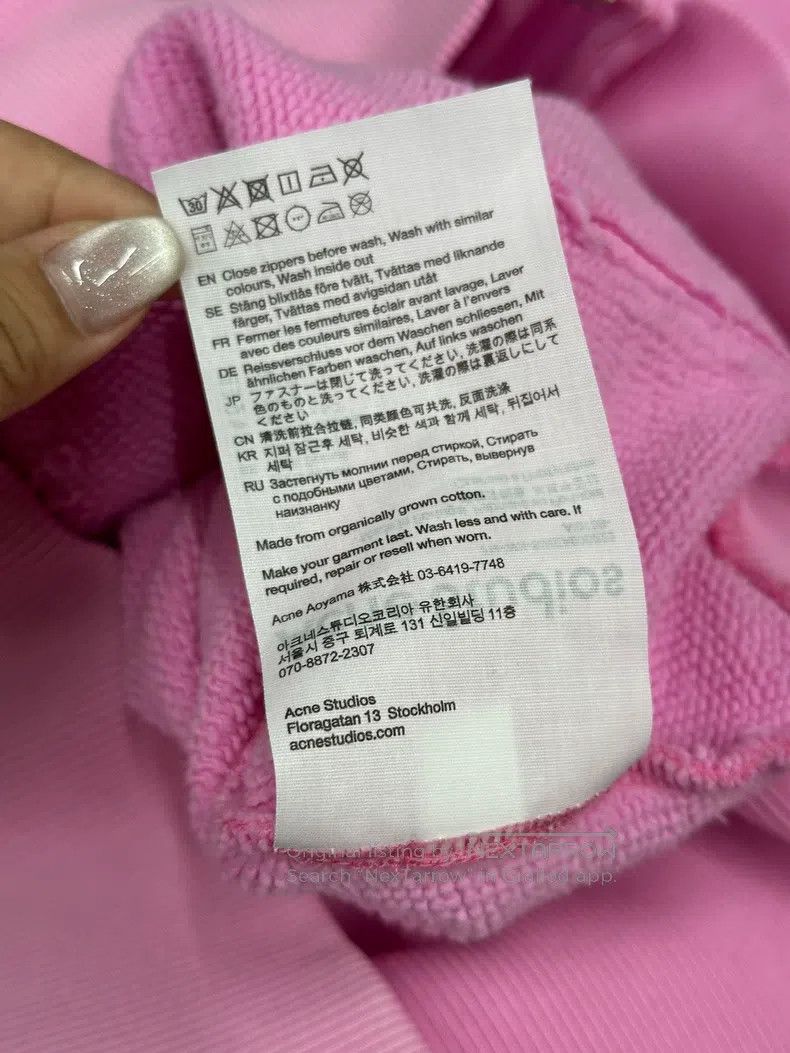 Acne Studios Acne Studios Pink Hooded Sweatshirt Size XXS / US 00 / IT 34 - 7 Thumbnail