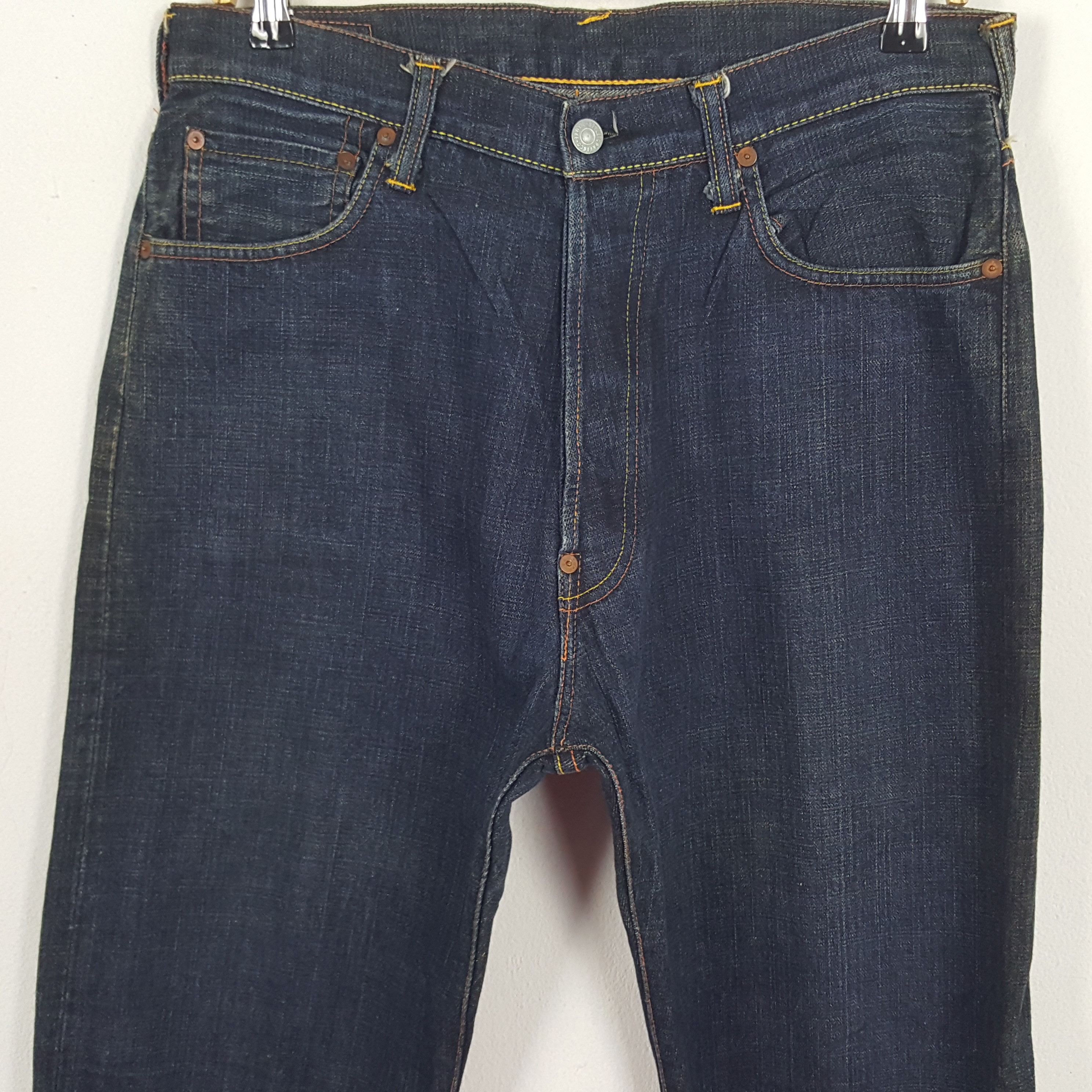 Evisu × Vintage Vintage Evisu Japan Leather Daicock Snake Design Denim Jeans Size US 31 - 5 Thumbnail
