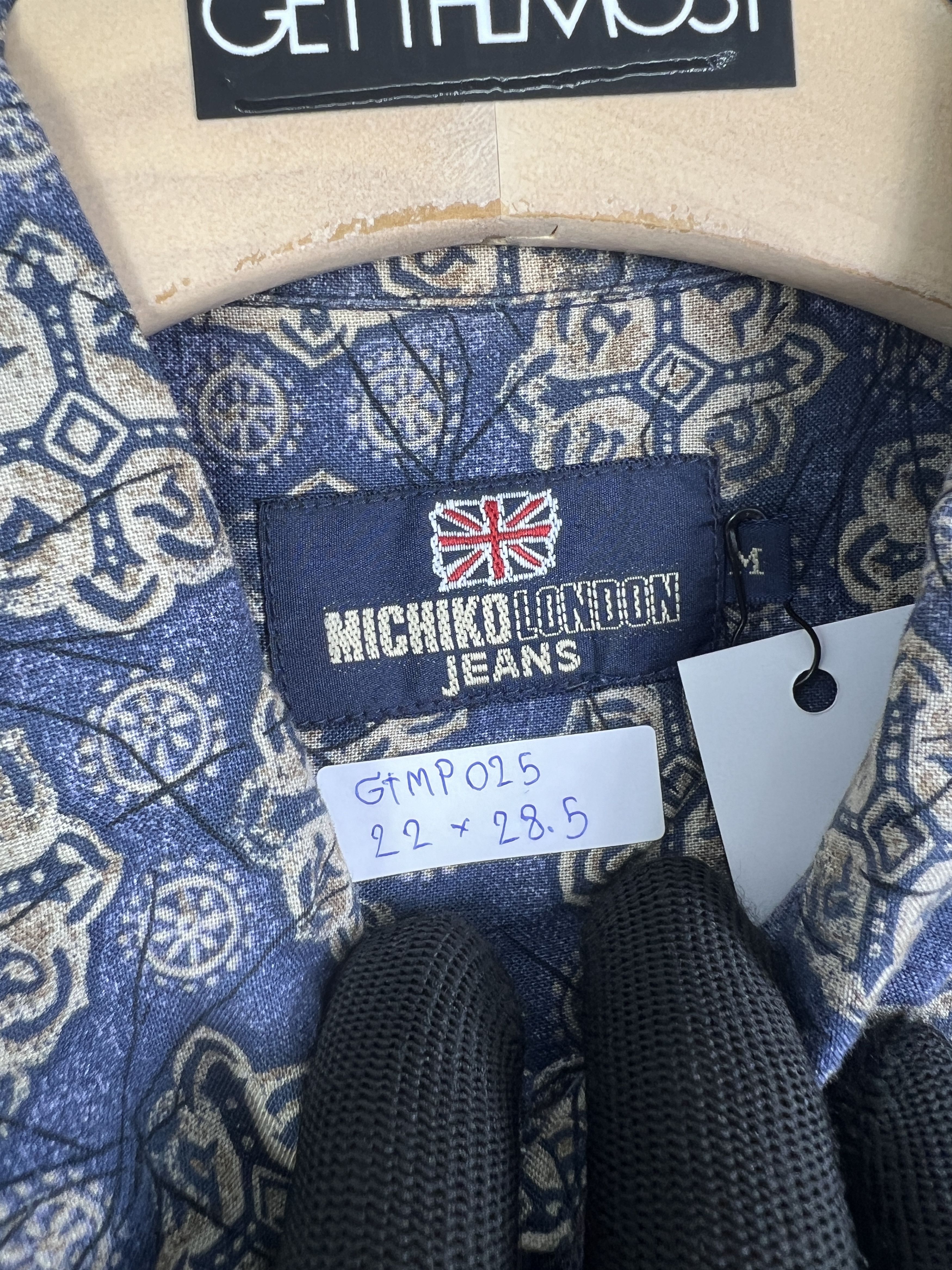 Michiko Koshino London Michiko London Jeans Printed Shirt (M) GTMP025 Size US M / EU 48-50 / 2 - 3 Thumbnail