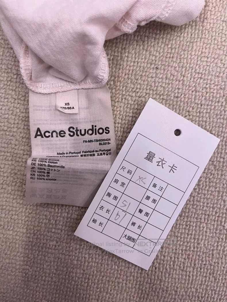 Acne Studios Acne Studios Logo Print Short Sleeve T. Size US XL / EU 56 / 4 - 5 Thumbnail