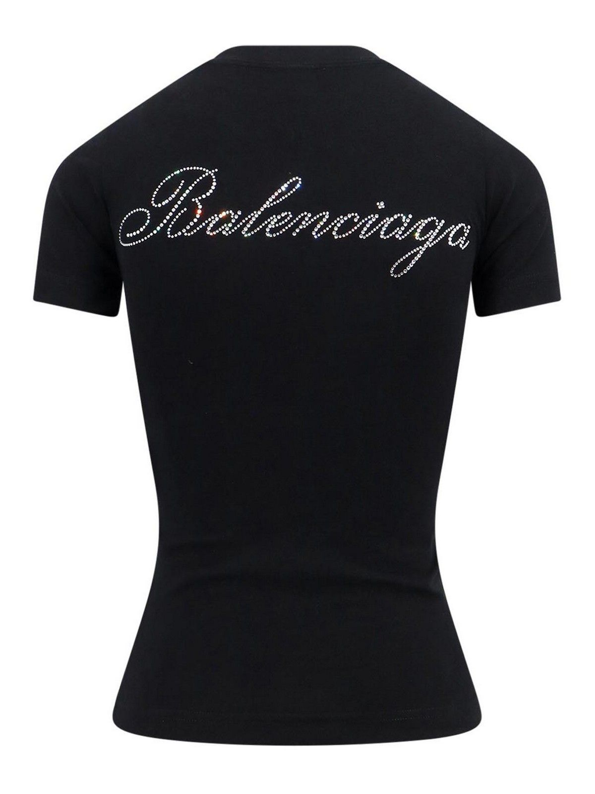 Balenciaga o1srvl11e1025 Handwritten T-Shirt Fitted in Black Size M / US 6-8 / IT 42-44 - 6 Thumbnail