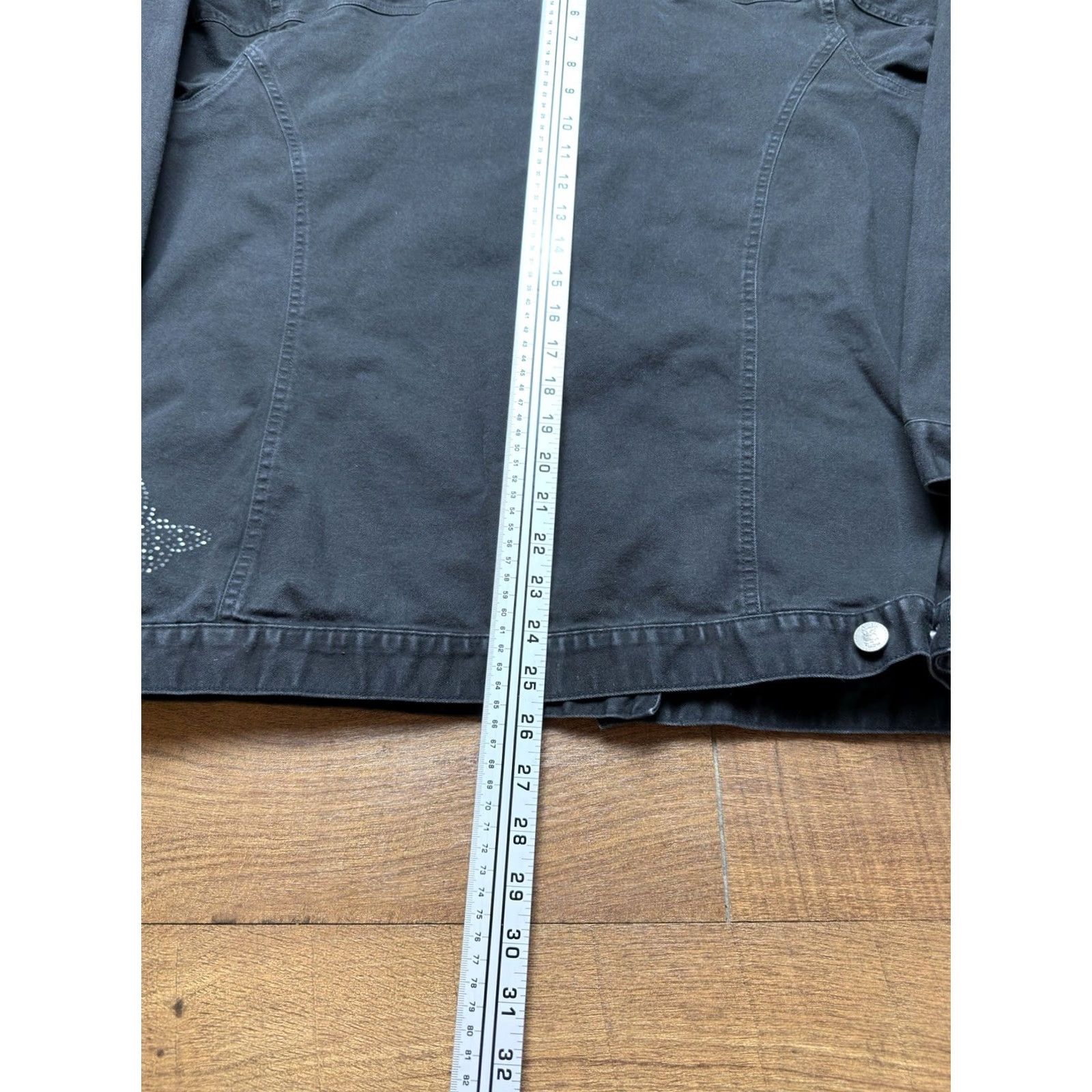 Quacker Factory VINTAGE Quacker Factory Black Denim Jacket Butterfly Women Size Large Jacket Size L / US 10 / IT 46 - 8 Thumbnail
