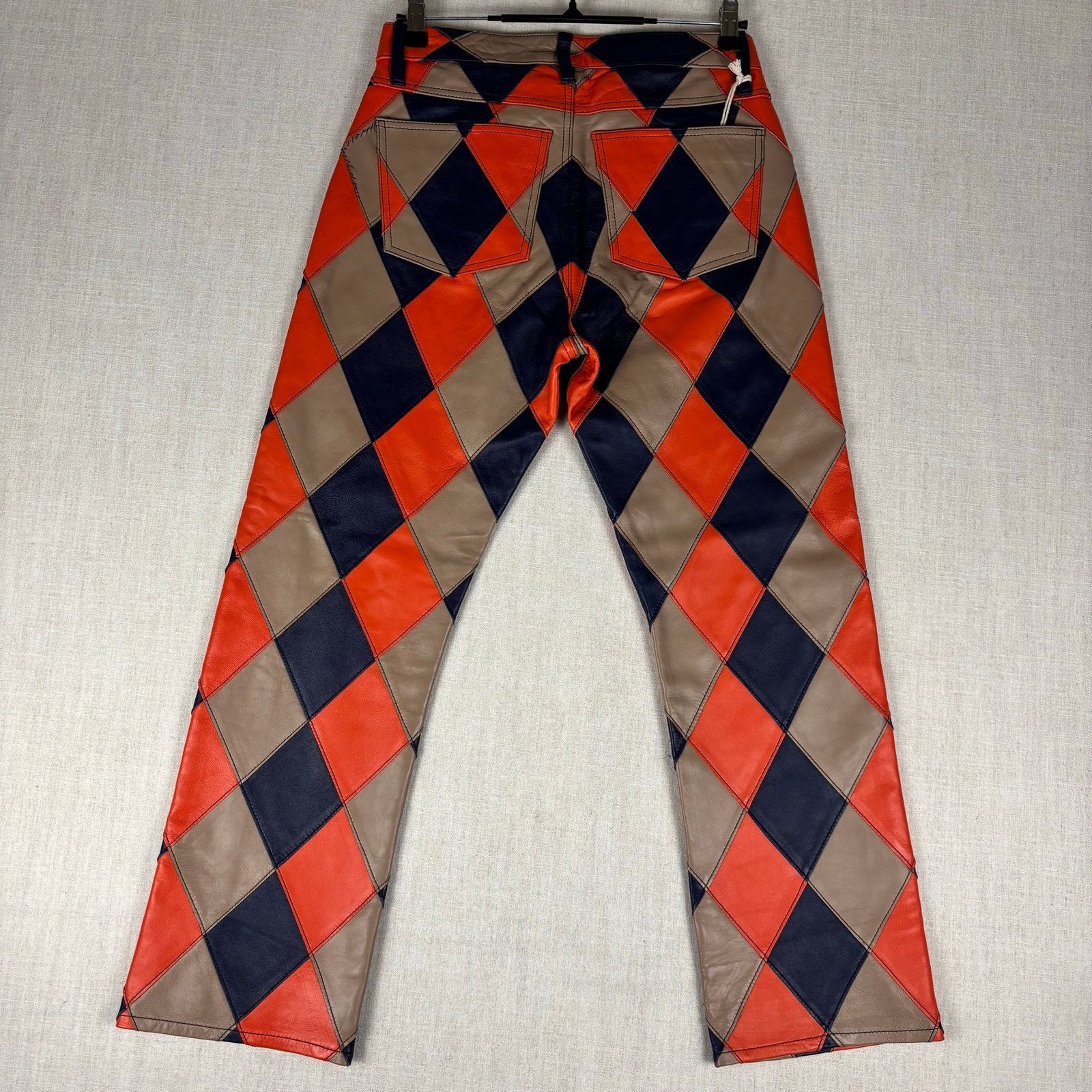 DENIM TEARS Denim Tears Lamb Leather Jacquard Patchwork Pant NWT Small Size US 28 / EU 44 - 2 Thumbnail