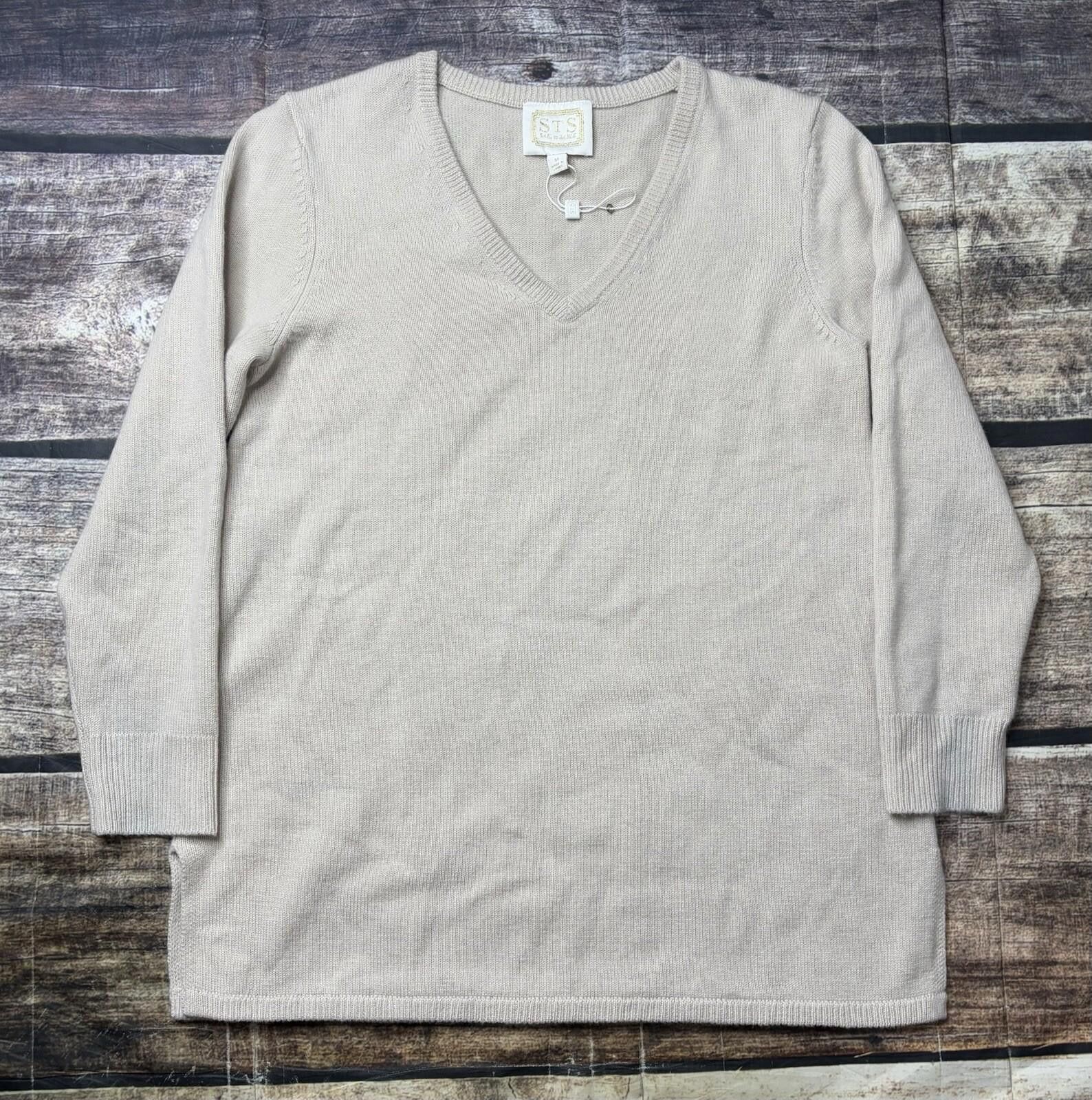 Other Sail to Sable Sweater Women's Medium 100% Wool V-Neck Ivory Size M / US 6-8 / IT 42-44 - 1 Thumbnail