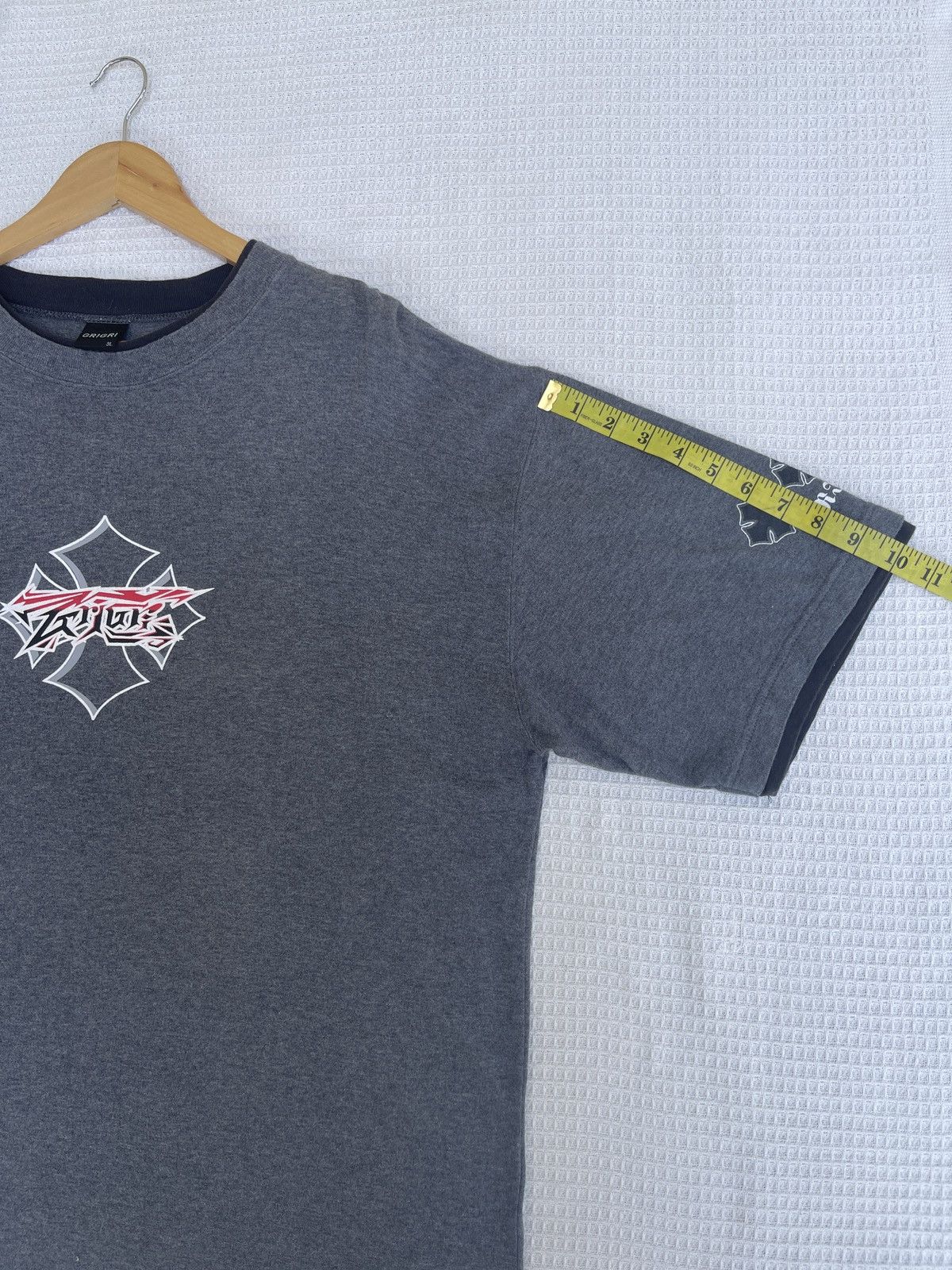 If Six Was Nine × Vintage Last Drop🔥Rare🔥Vintage Gri Gri Fire Big Logo T-Shirt Size US XXL / EU 58 / 5 - 15 Thumbnail