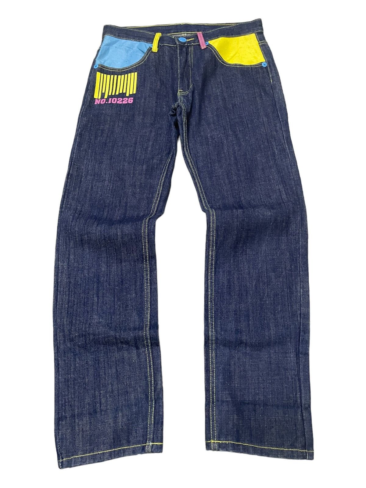 Angel Blue × Hysteric Glamour × Japanese Brand Morpleq Japan Multi Pocket Daicock Style Raw Jeans Size US 32 / EU 48 - 2 Thumbnail