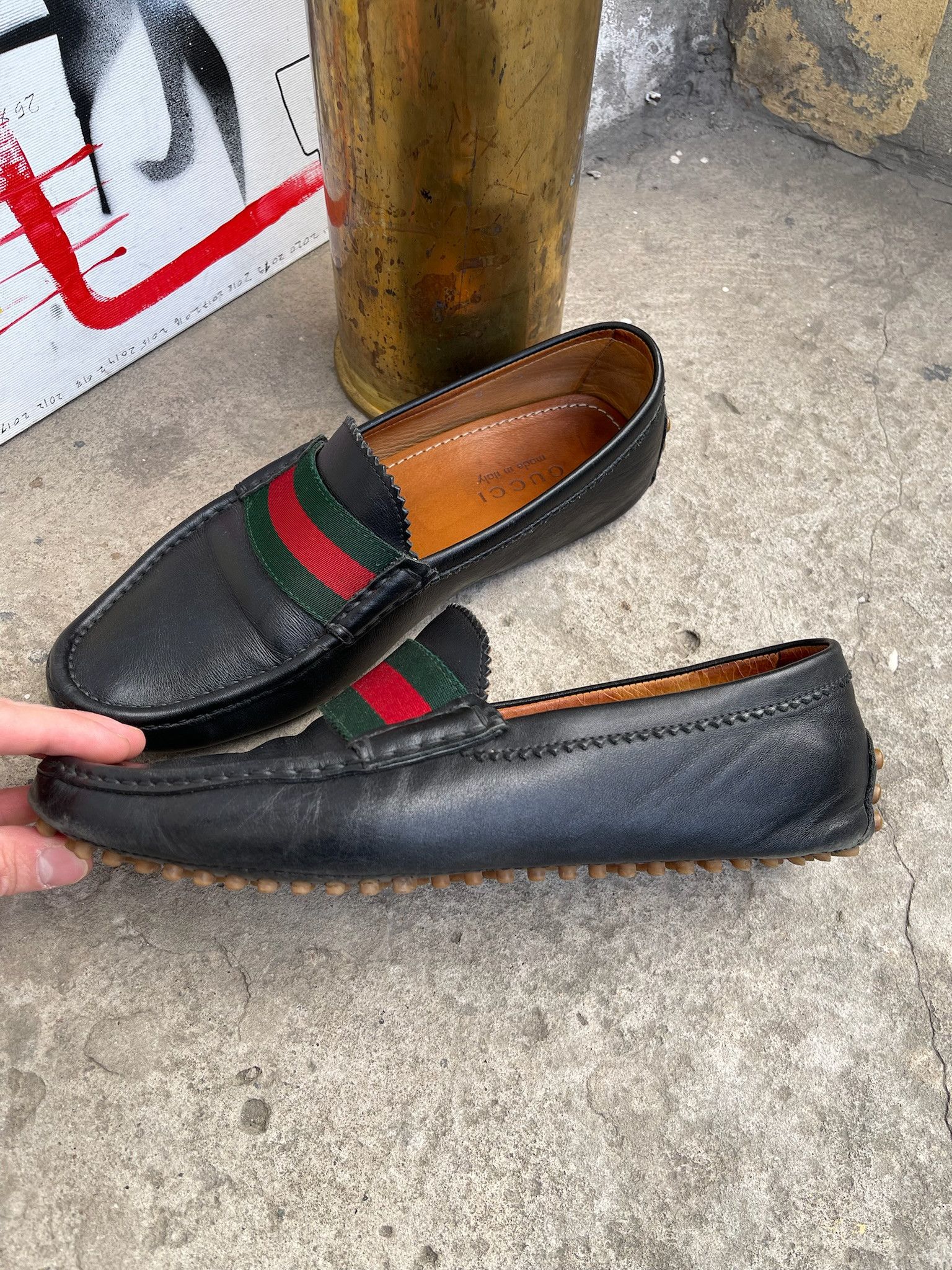 Gucci Gucci Leather Driver / Moccasin Shoes Size US 8 / EU 41 - 9 Thumbnail