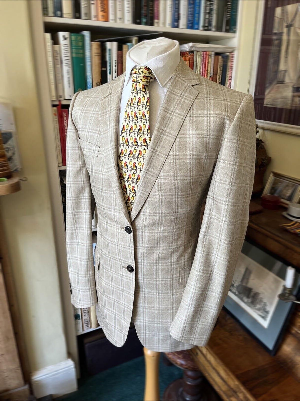 Gieves & Hawkes Gieves & Hawkes beige check blazer Size 40R - 5 Thumbnail