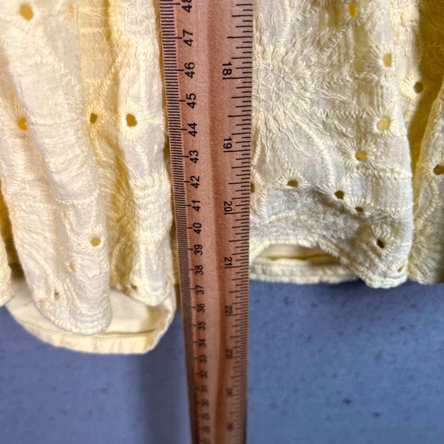 Vintage Lovers And Friends Dress Large Yellow Eyelet Mini Dress Sweetheart Neckline Womens Size L / US 10 / IT 46 - 6 Thumbnail