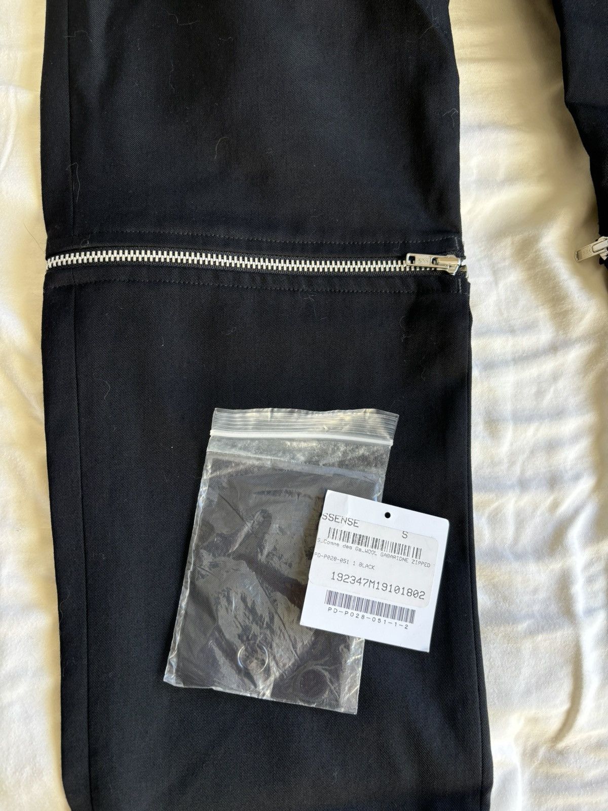 Comme des Garcons Homme Plus Black Zip-off wool trousers Size US 31 - 9 Thumbnail
