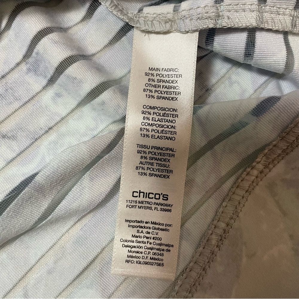Chicos New Chico's Zenergy Ana Printed Stripe Jacket Light Blue Ja Size XL / US 12-14 / IT 48-50 - 8 Thumbnail