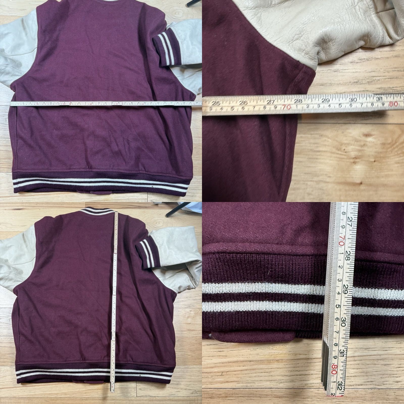 Champion VINTAGE Polo Ralph Lauren Leather Varsity Jacket Mens 3XL Burgundy Red 1967 Jeans Style Varsity 1960s 3XL Mens Leather Jacket Size US XXL / EU 58 / 5 - 8 Thumbnail