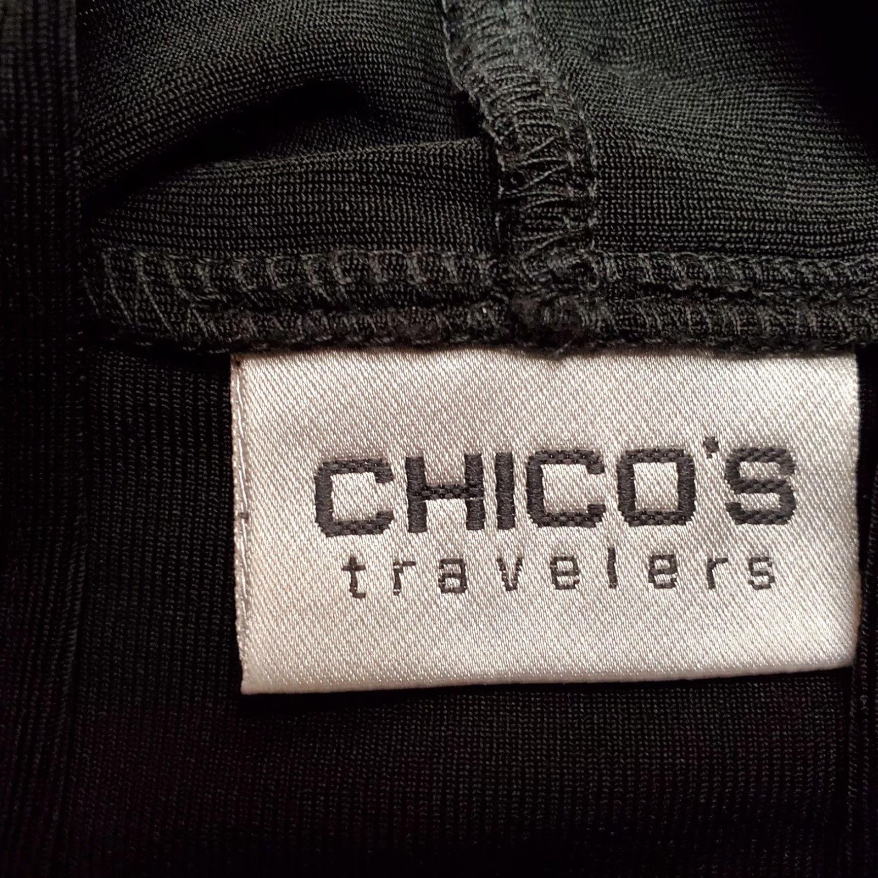 Vintage Chicos Cardigan Sweater Women Sz 8 Black Open Front Travelers Stretch Blend Knit Casual Long Sleeve Modern Size M / US 6-8 / IT 42-44 - 2 Thumbnail