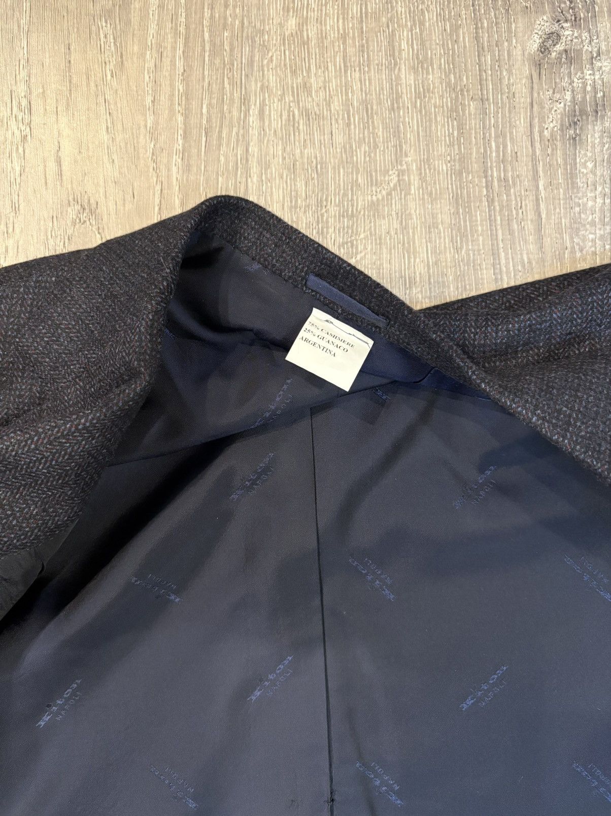 Kiton Men’s Kiton Napoli Cashmere Navy Tweed New Sport Coat SZ 52 Size US L / EU 52-54 / 3 - 9 Thumbnail