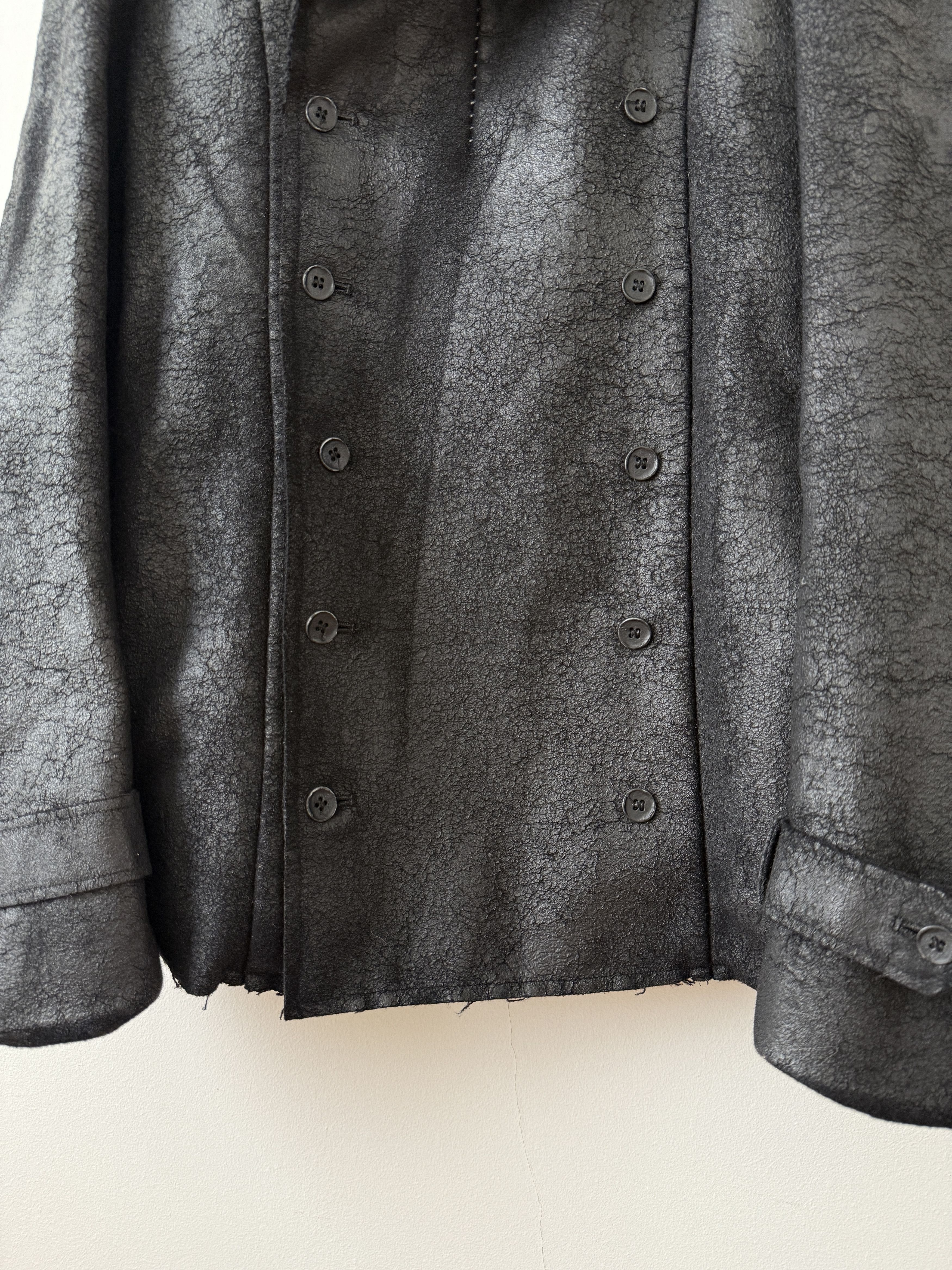 Masnada Heavy Wool Distressed Buttoned Overcoat Size US L / EU 52-54 / 3 - 8 Thumbnail