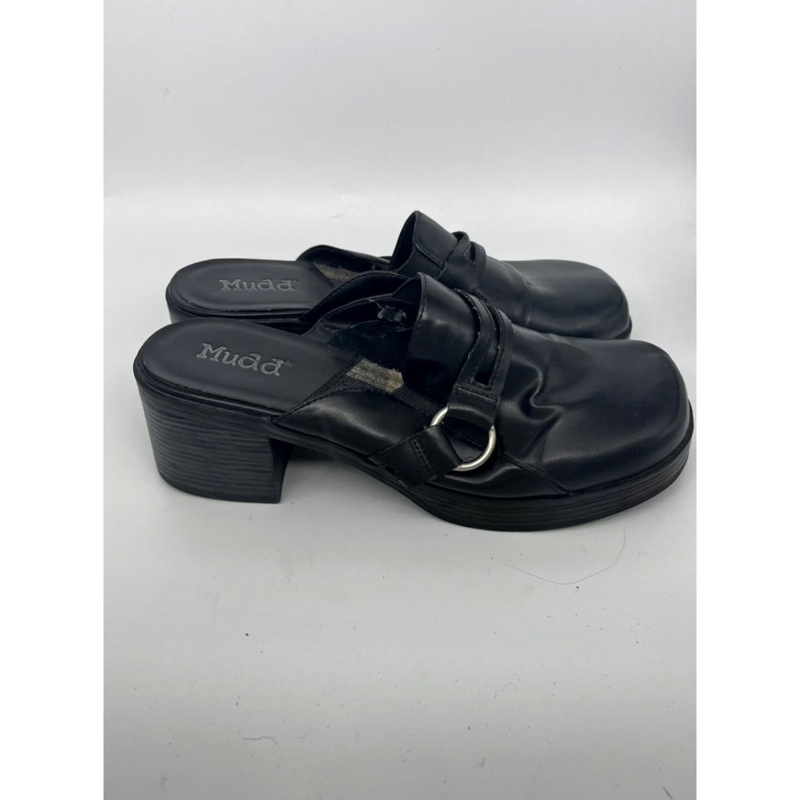 Vintage Mudd Mule Heel Women’s 9 Black Y2K Womens 9 Mudd Mules #2535 Womens 9 Black Y2K Size US 9 / IT 39 - 3 Thumbnail