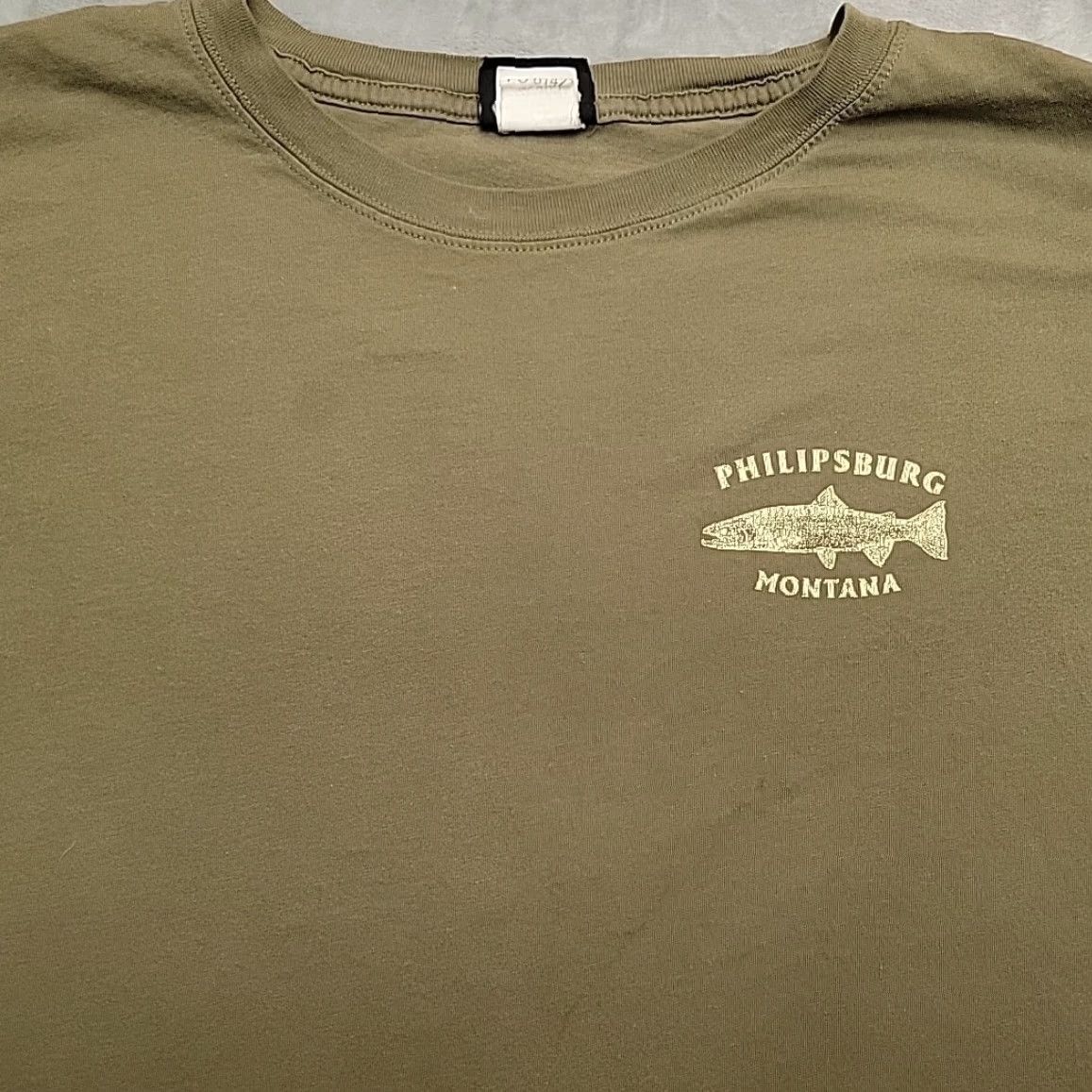 Vintage VINTAGE Ouray Montana Nature Shirt Mens L Olive Georgetown Lake Rainbow Trout Fishing TEE Size US L / EU 52-54 / 3 - 5 Thumbnail