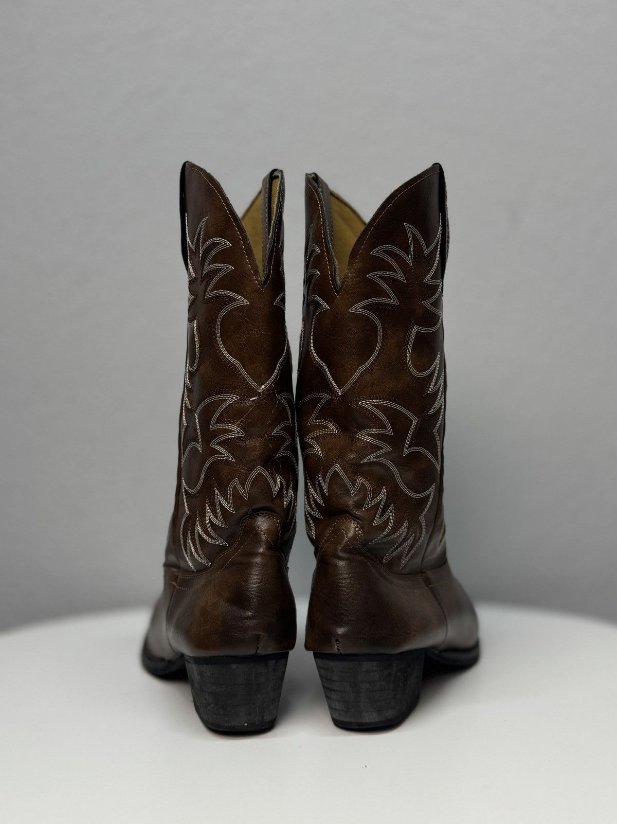 Western Rise Vintage Leather Boots Hight Western Cowboy Rick Owens Opium Size US 9 / EU 42 - 5 Thumbnail