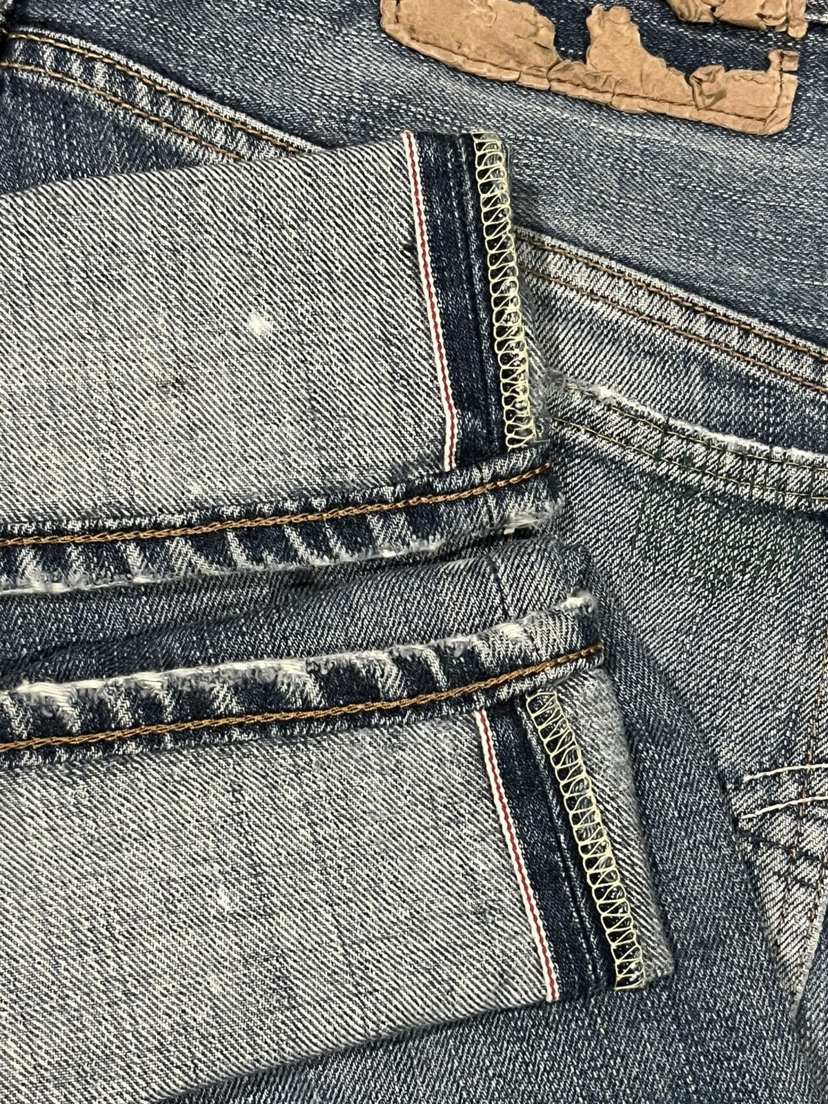 Edwin × Japanese Brand × Takeo Kikuchi Vintage Japanese Brand Edwin Paint Splattered Selvedge Jeans Size US 32 / EU 48 - 12 Thumbnail