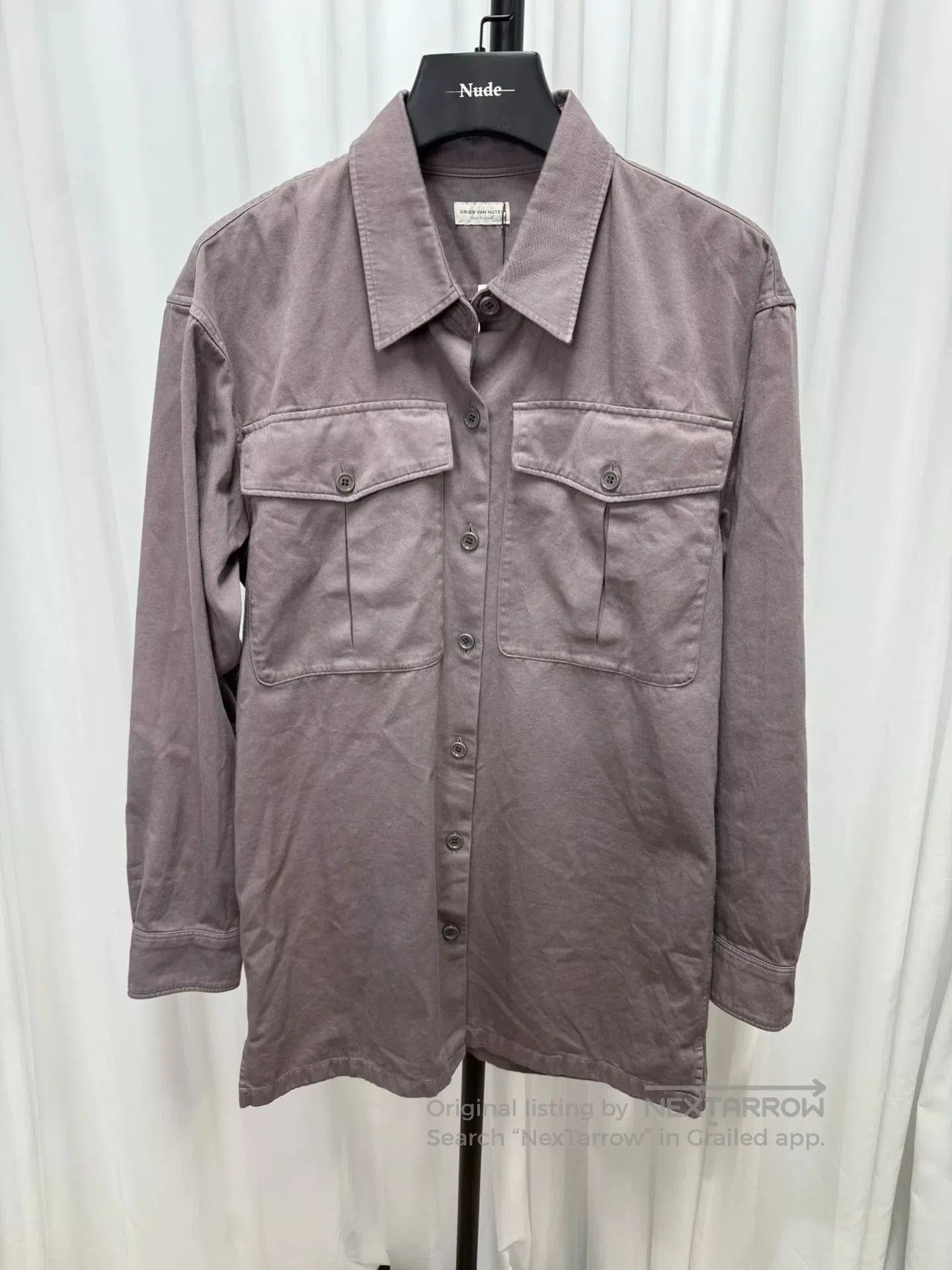 Dries Van Noten Lavender Oversized Utility Jacket. Size US XS / EU 42 / 0 - 1 Thumbnail