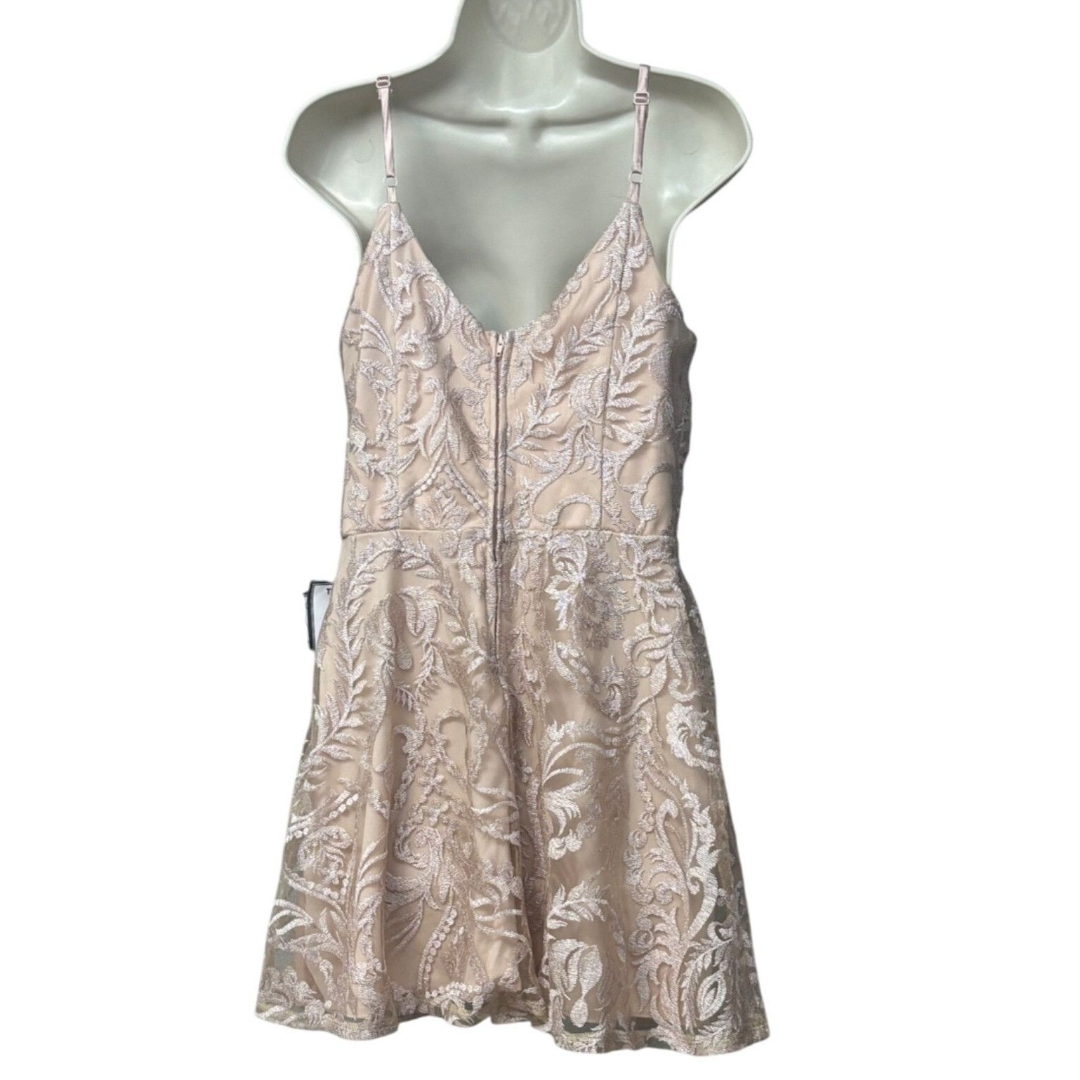 Other Speechless Juniors' Shimmer Embroidered Fit & Flare Dress Nu Size ONE SIZE - 3 Thumbnail
