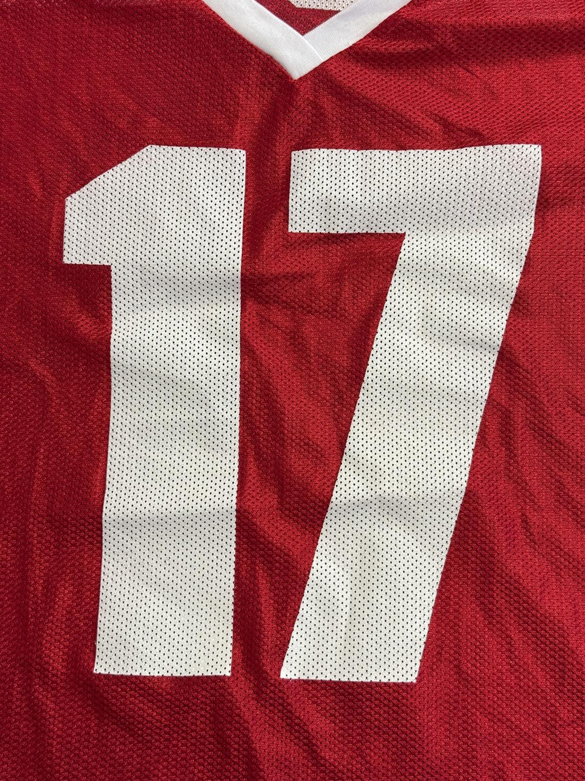 Designer Boston Football Jersey #17 Mesh Red & White Made in USA - S Size US S / EU 44-46 / 1 - 6 Thumbnail
