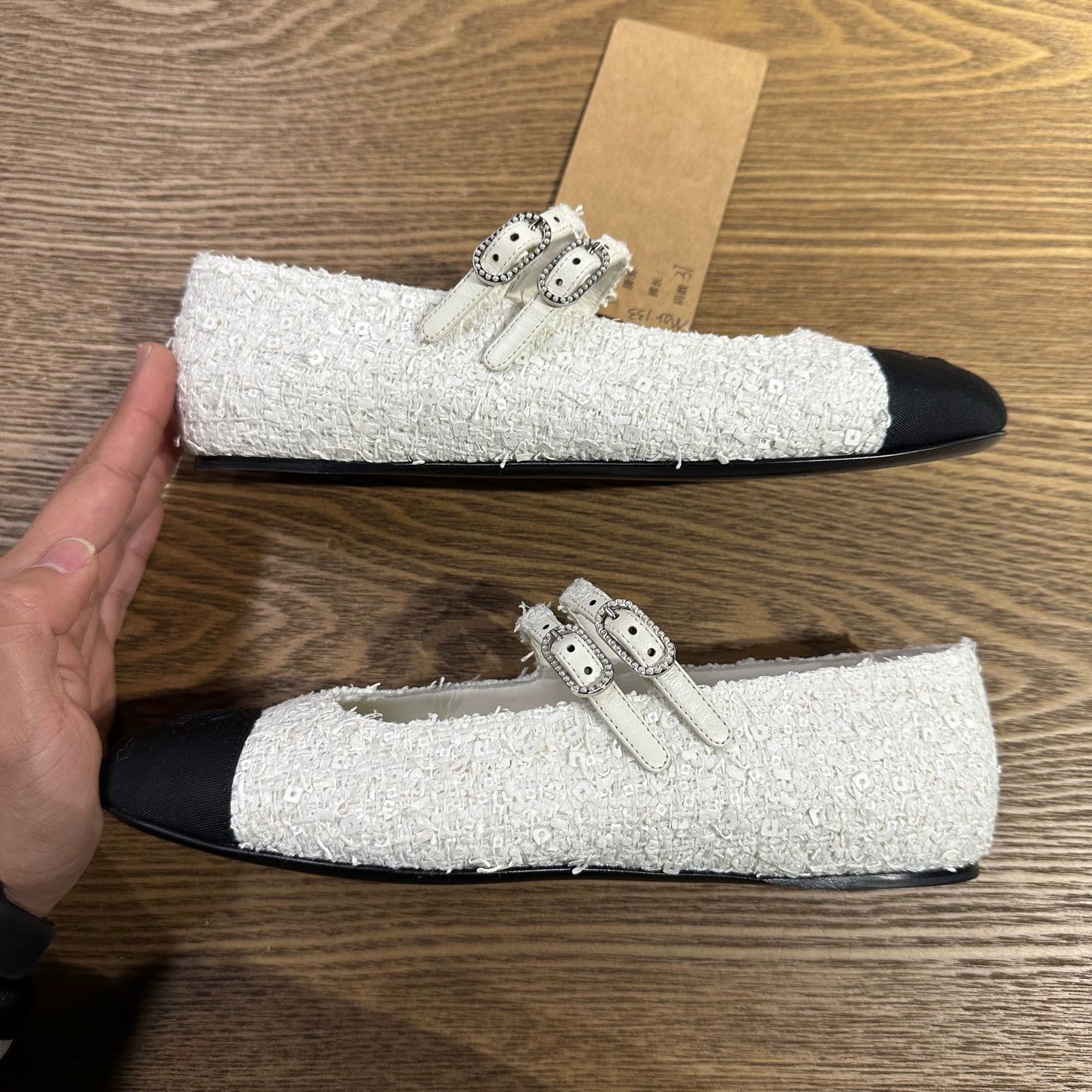 Chanel Chanel mar133 Mary Jane Logo flat 37 Size US 6.5 / IT 36.5 - 3 Thumbnail