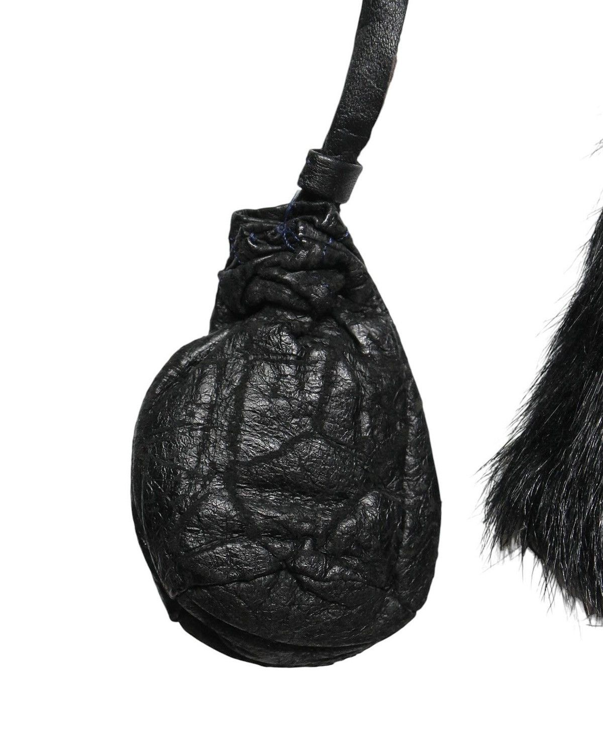 If Six Was Nine 2000S CONVERSE LEATHER FUR CROSS DRAWSTRING BAG Size ONE SIZE - 6 Thumbnail