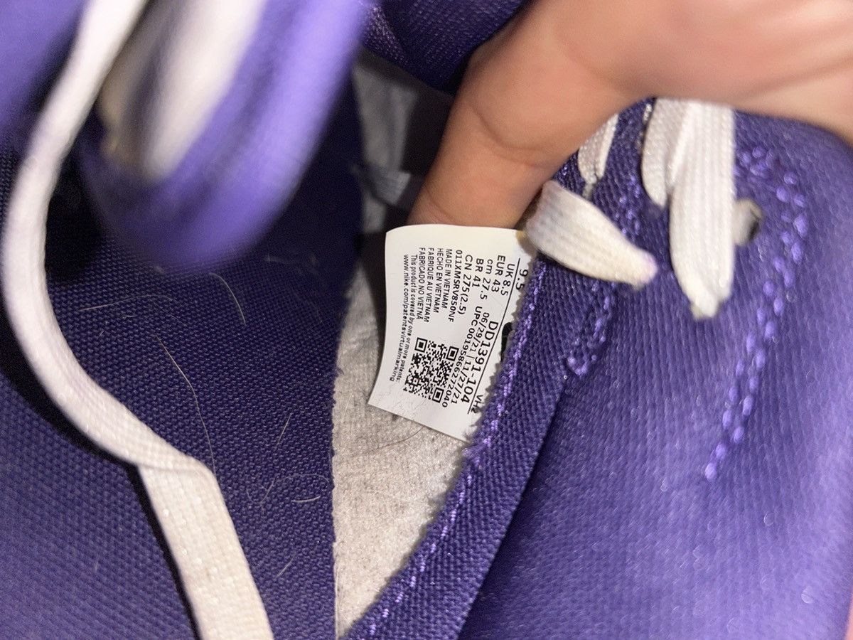 Nike white and purple dunks Size US 9.5 / EU 42-43 - 3 Thumbnail