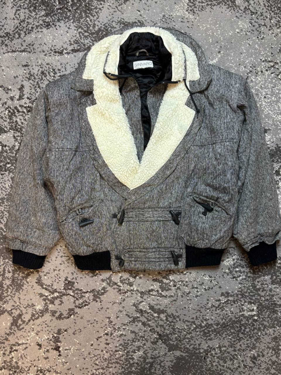 Vintage Vintage Y2K Retro Sheepskin Fuzzy Fur Collar Bomber Size US S / EU 44-46 / 1 - 1 Thumbnail